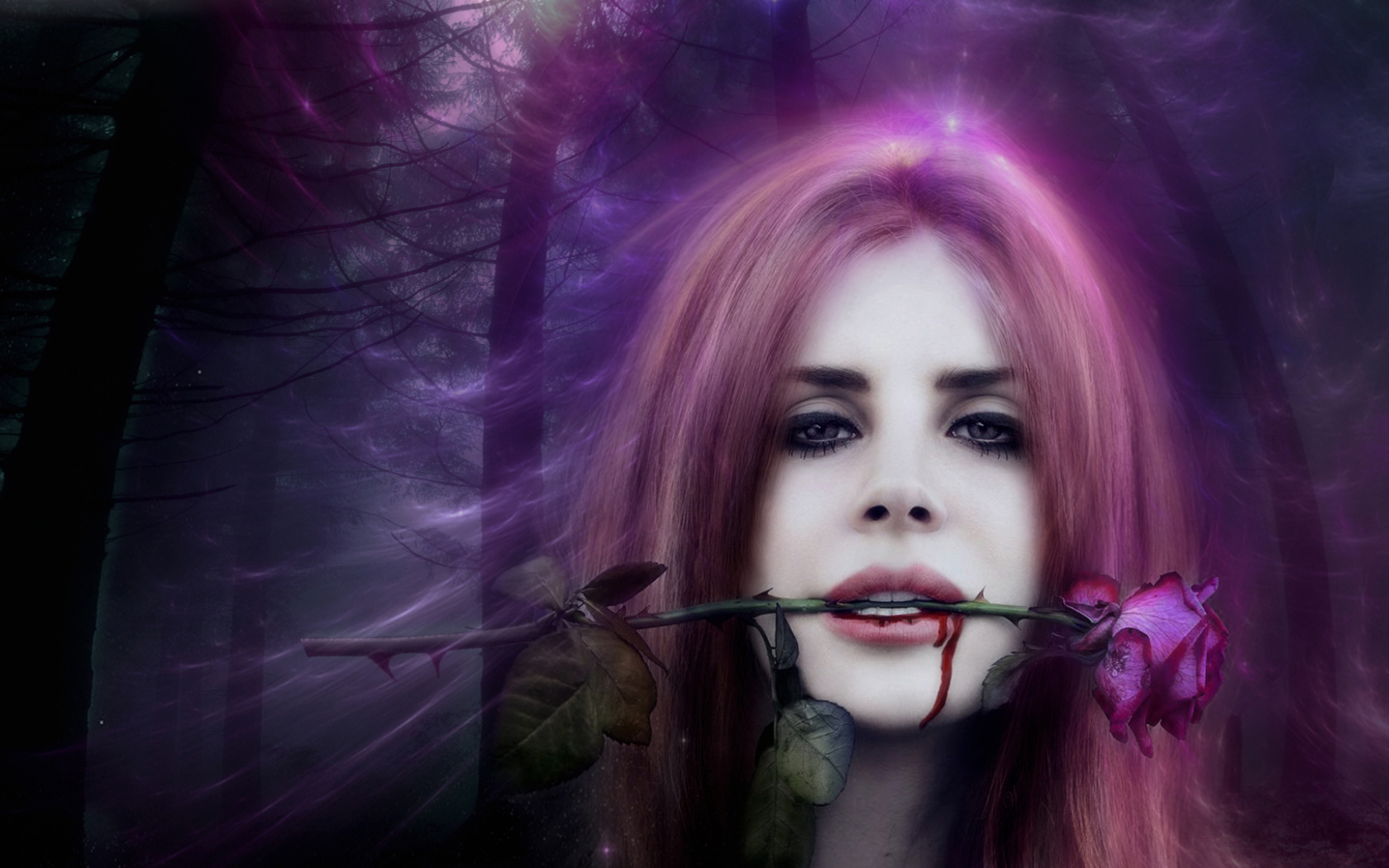 Lana Del Rey в лесу