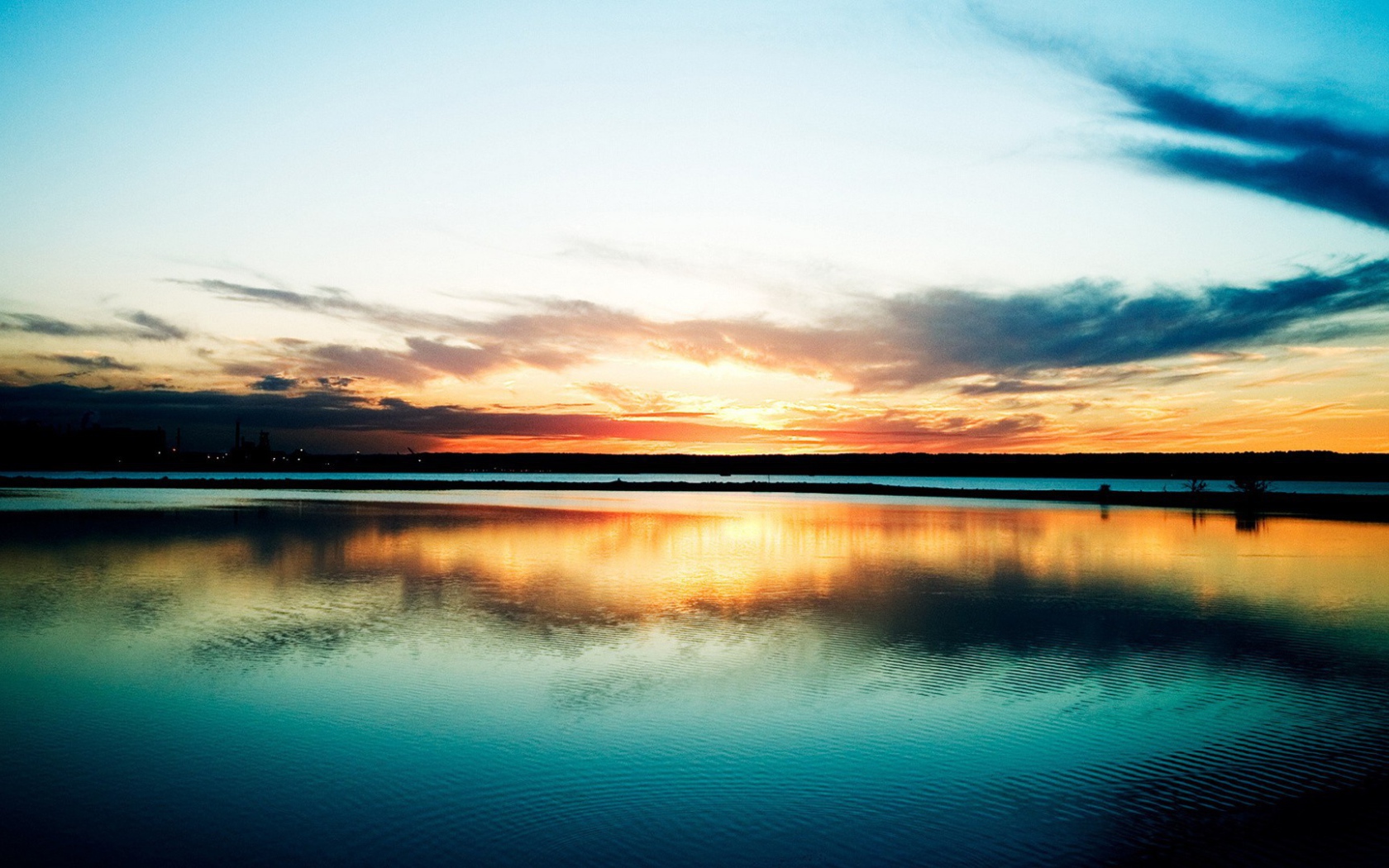 	 Рассвет пейзаж озера