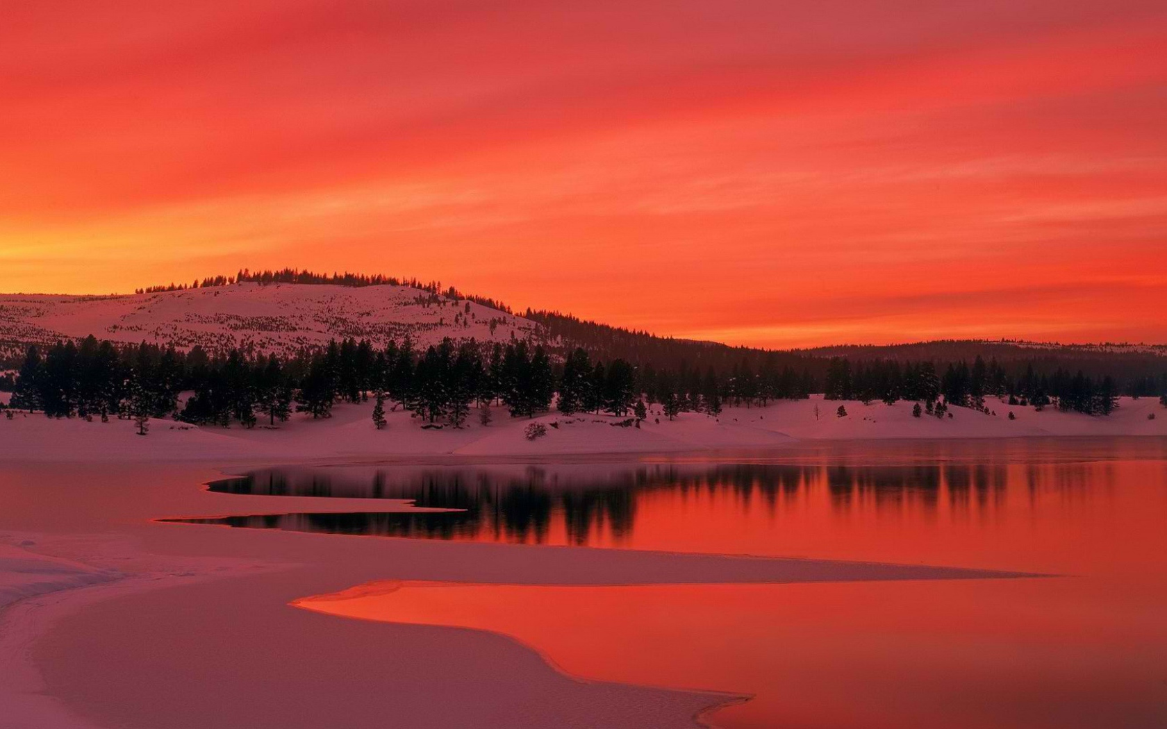Пейзаж в багровых тонах
