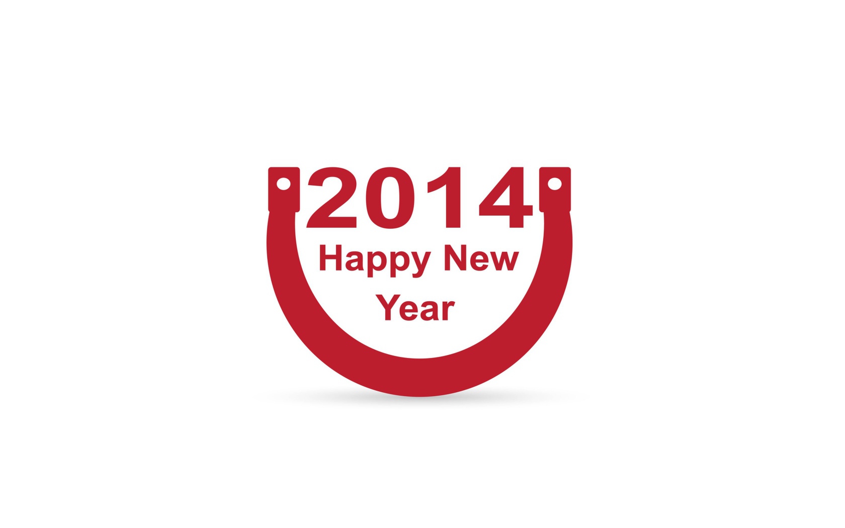 Счастливого нового 2014 года и подкова