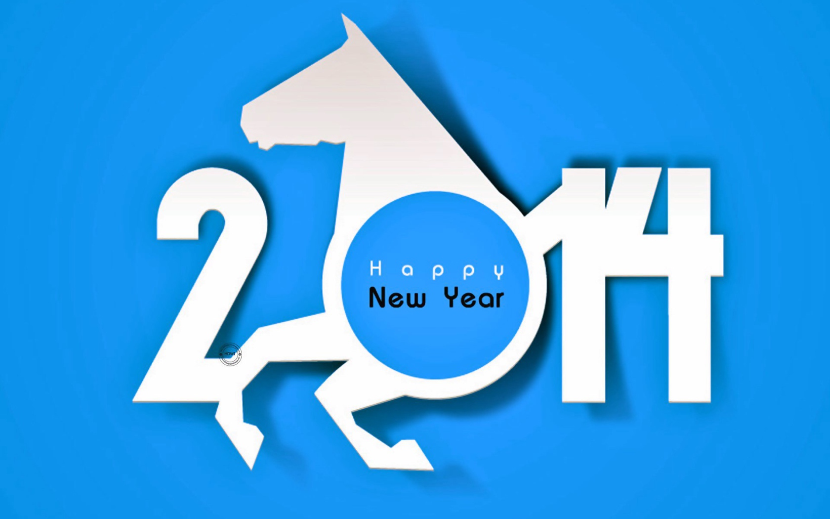 Счастливого Нового Года 2014, креативный рисунок