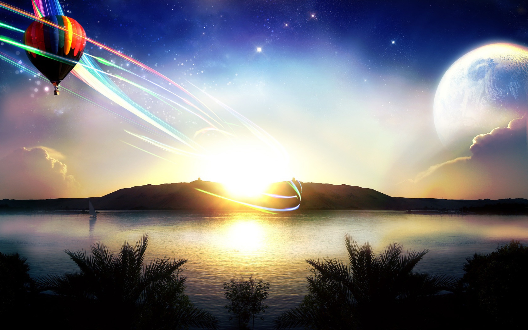 Цифровая графика воздушным шаром