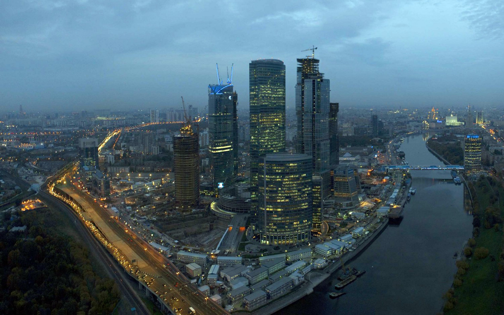 The Moscow Skyscrapers are under construction