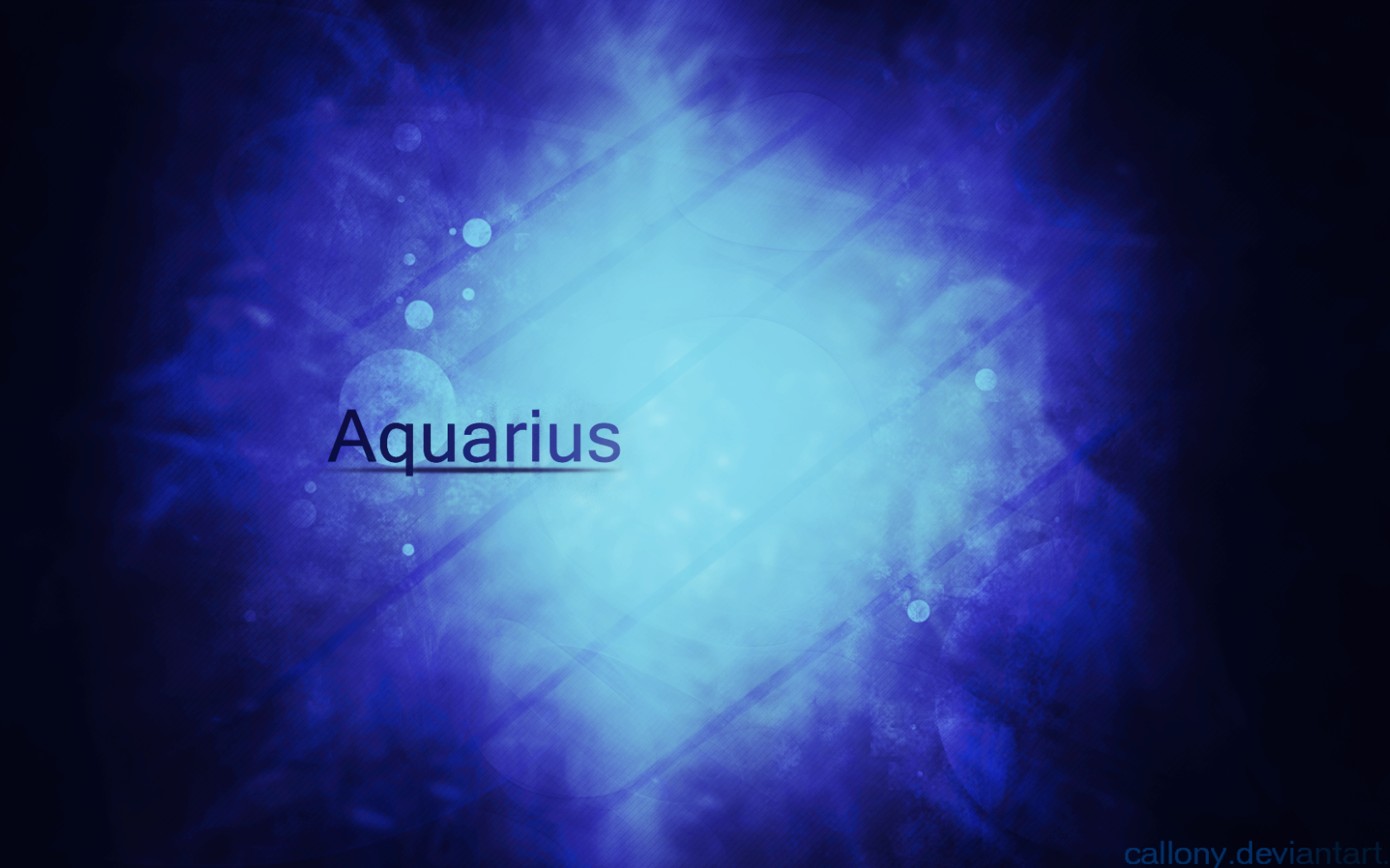 Водолей на синем фоне