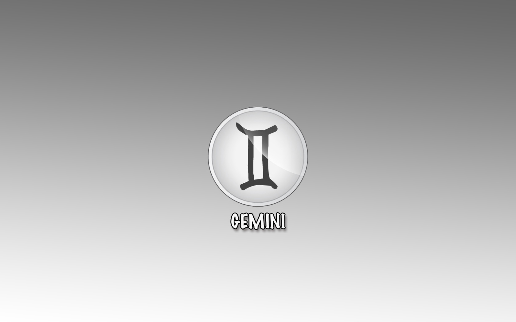 Знак близнецы на сером фоне