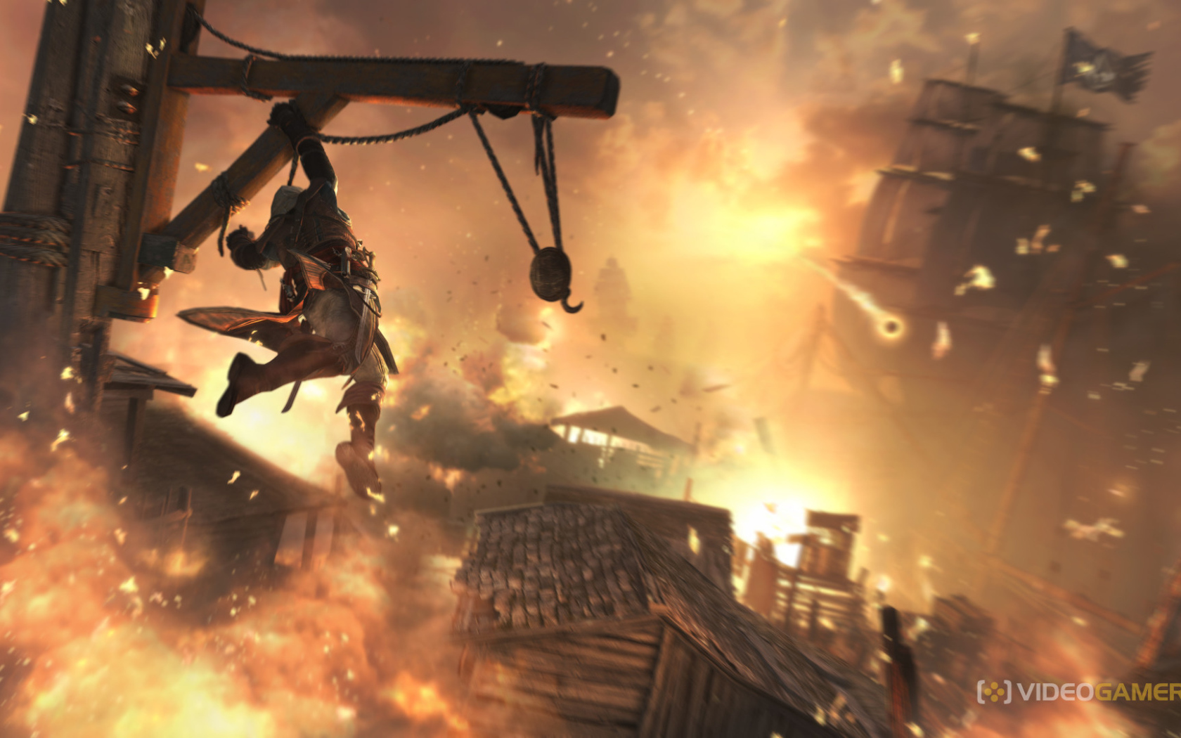 Assassin's creed IV огонь