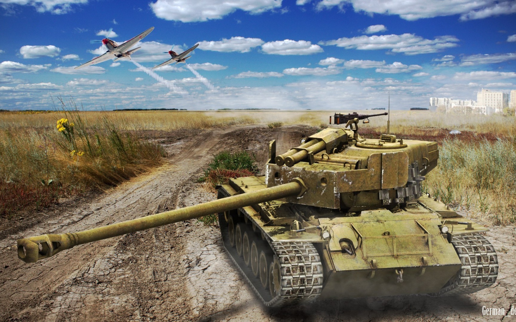 World of Tanks: танк в пустыне