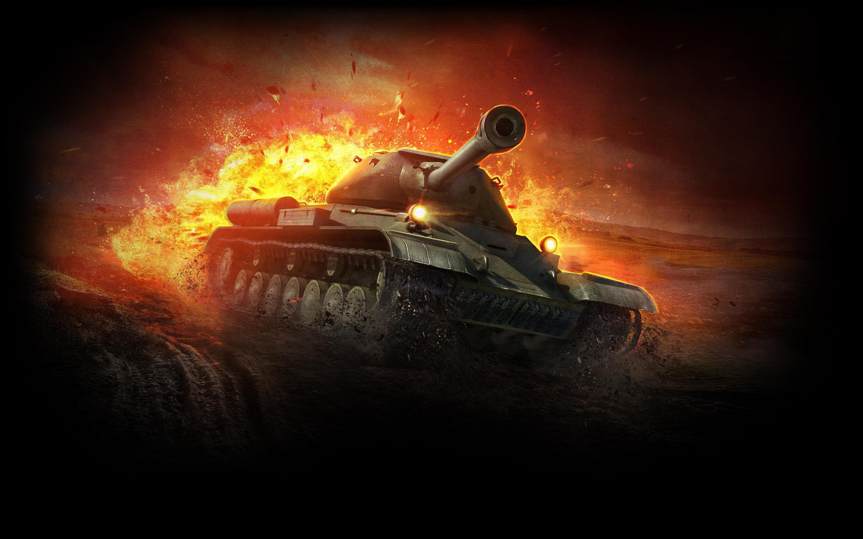 World of Tanks: танк под артиллерийским огнем