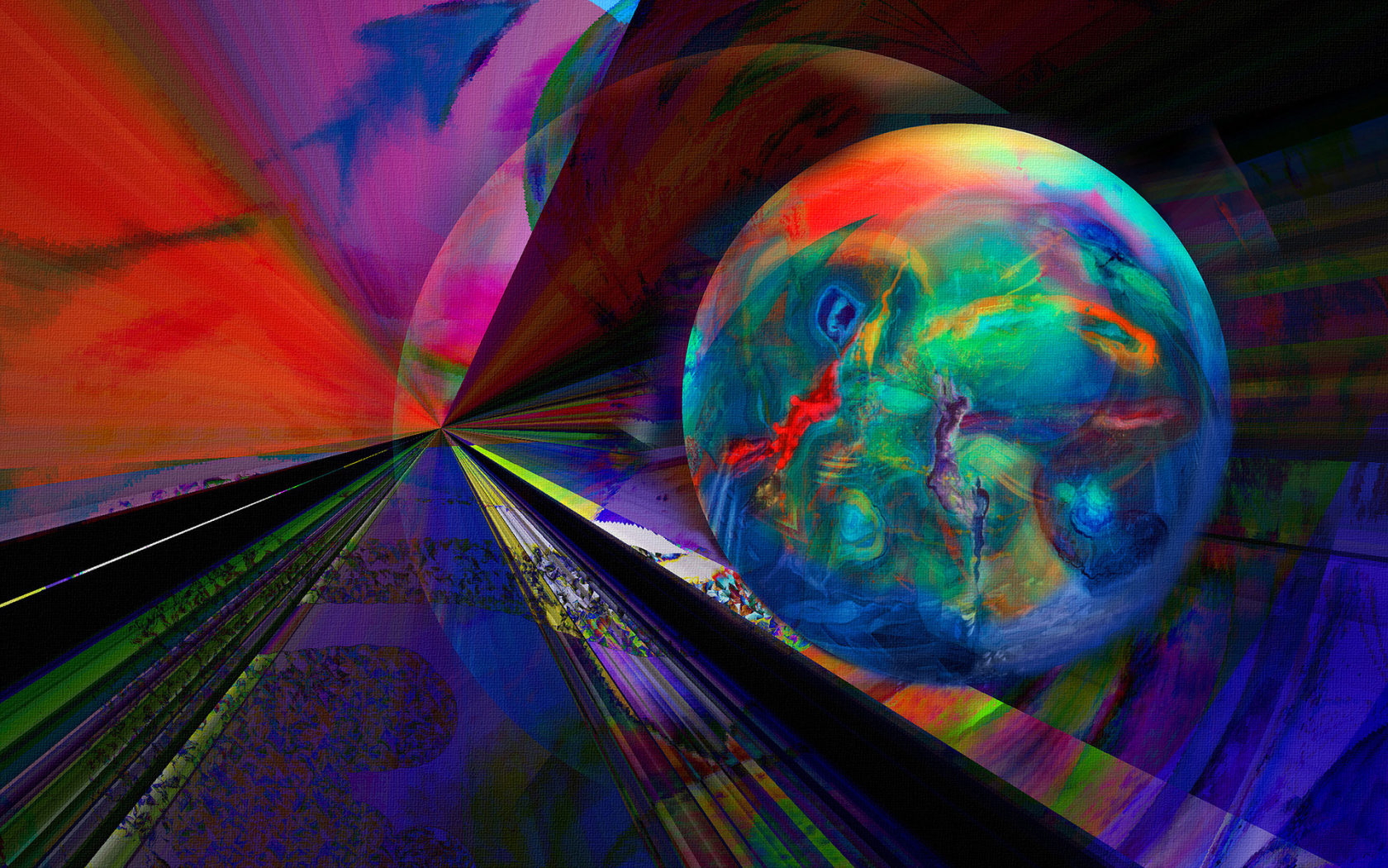 Абстрактная фантазия с шаром