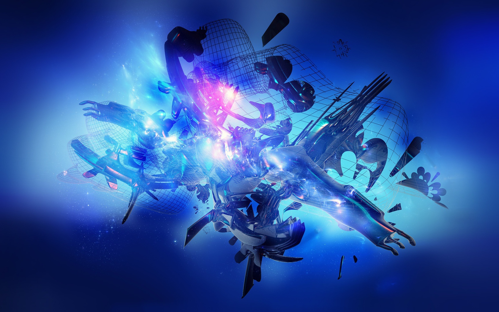 Голубая абстракция