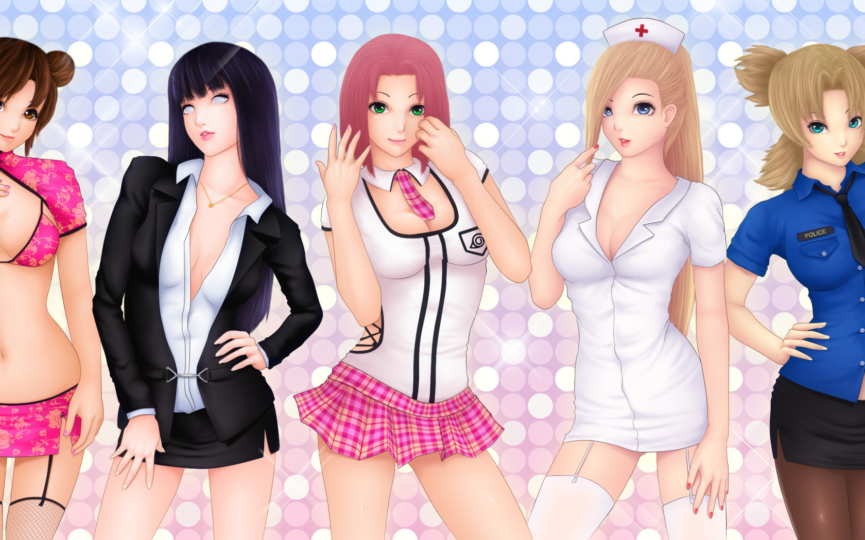 Девочки в разной одежде