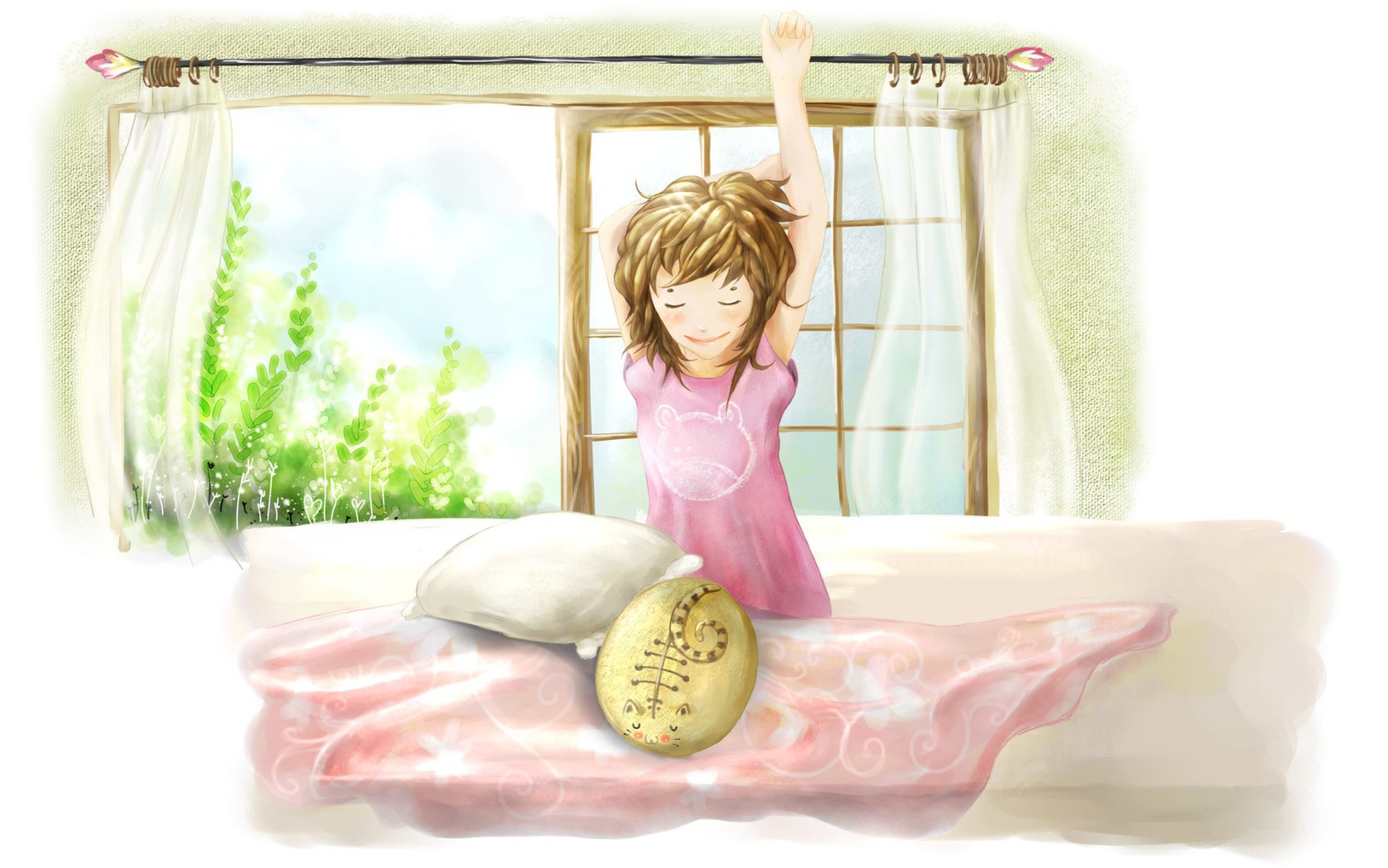 Девочка проснулась