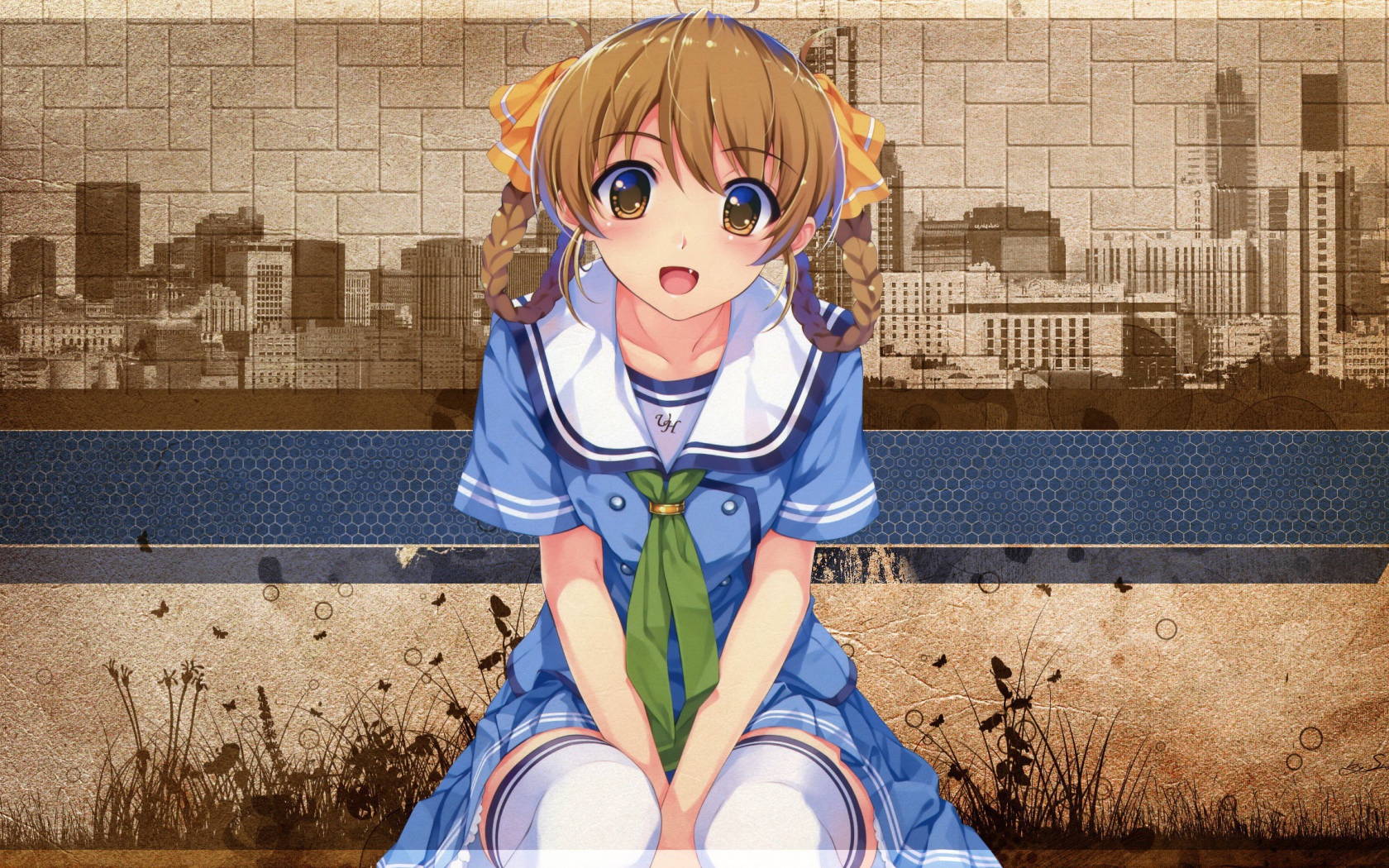 Девочка в синем платье