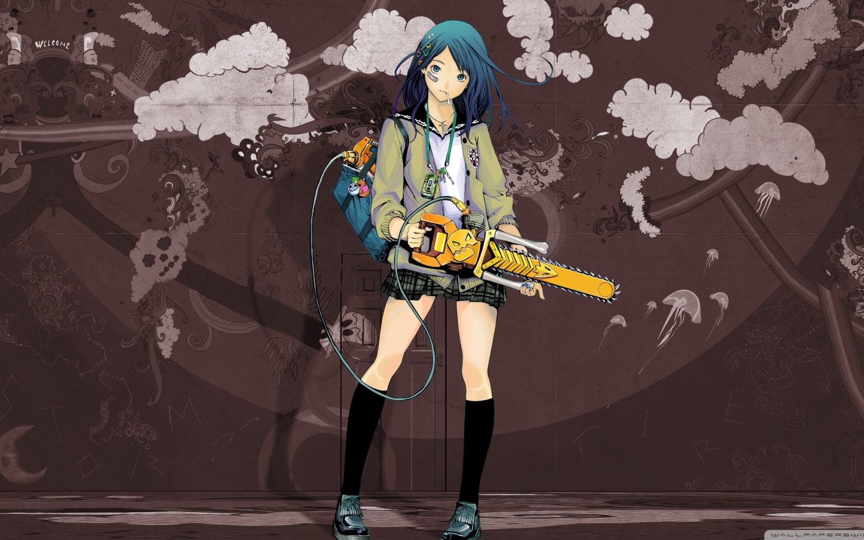 Девушка с бензопилой