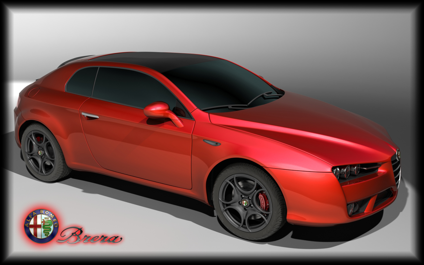 Автомобиль Alfa Romeo brera на дороге