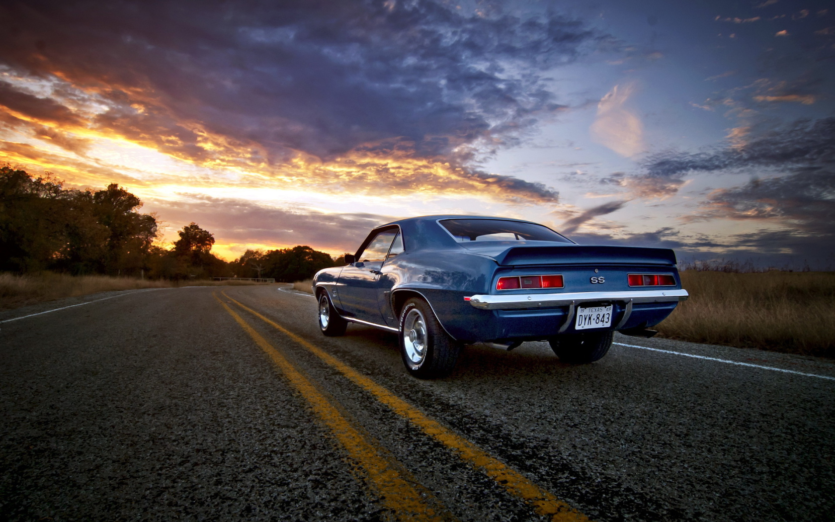 The 69 Camaro rides into the sunset