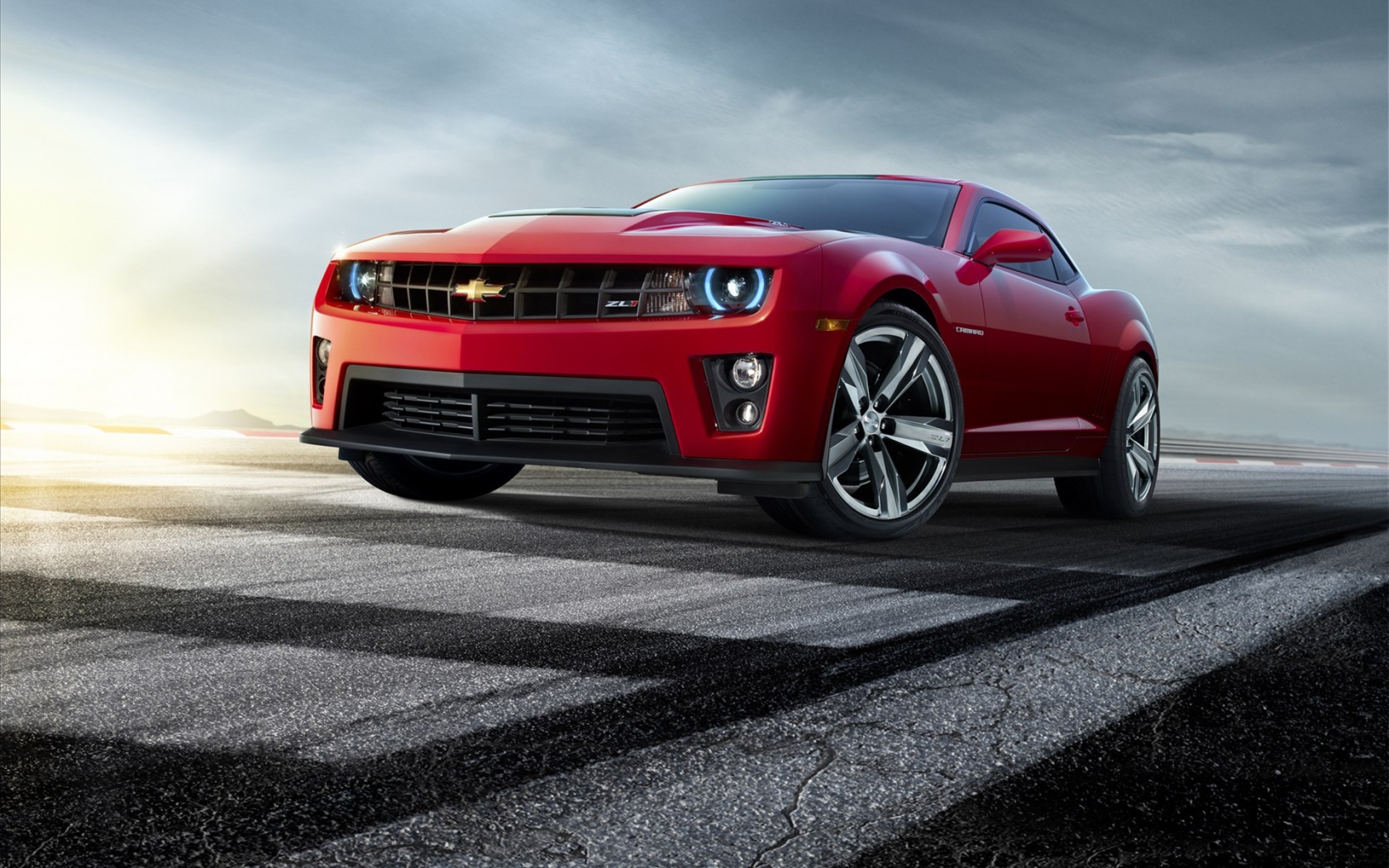 Красный Chevrolet Camaro ZL1