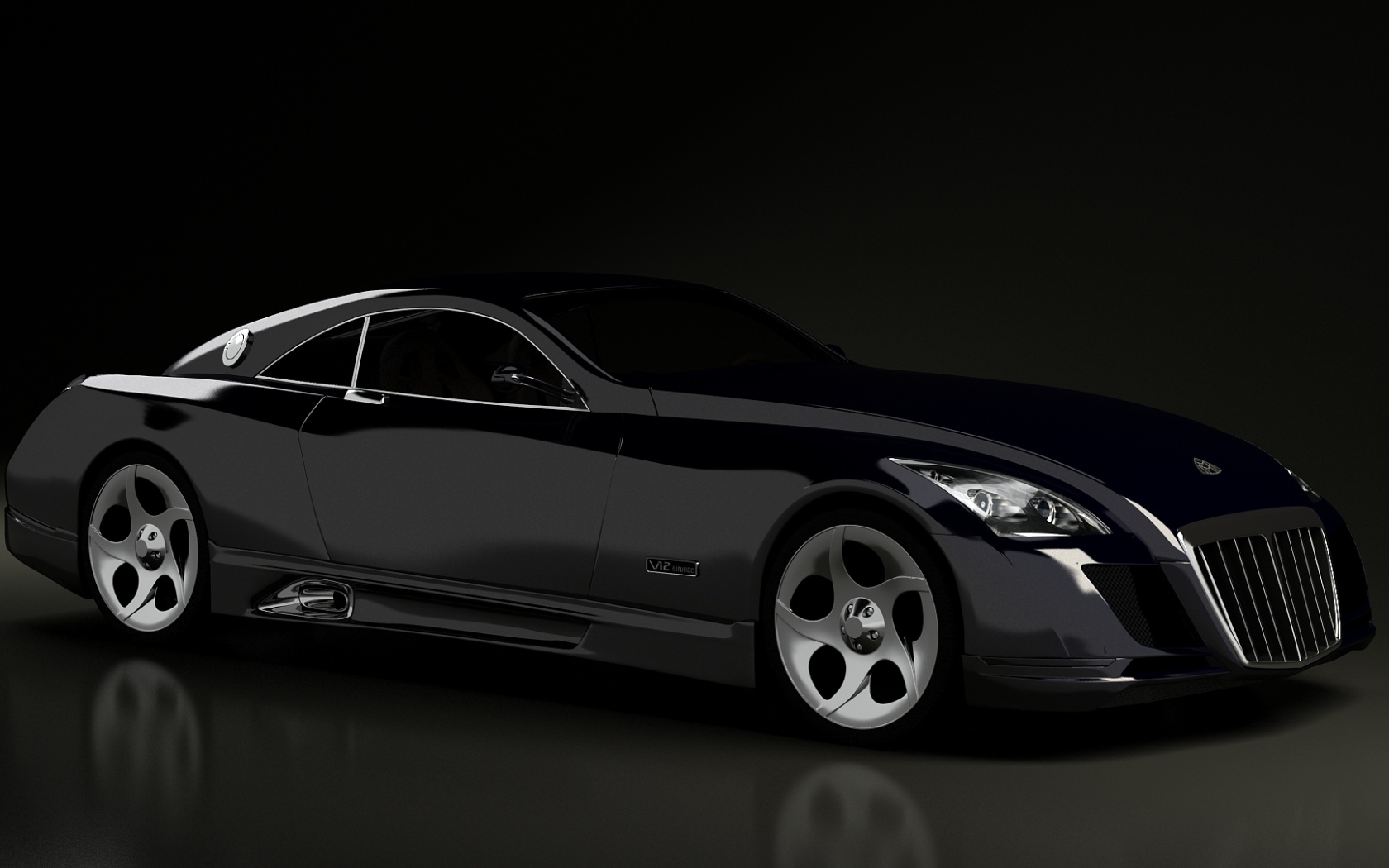 Автомобиль Maybach  Exelero на дороге