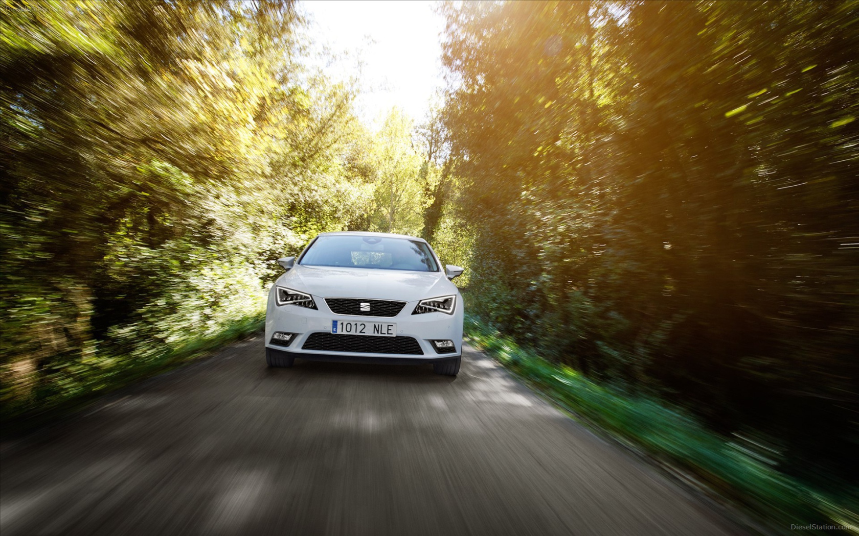 Автомобиль Seat leon на дороге