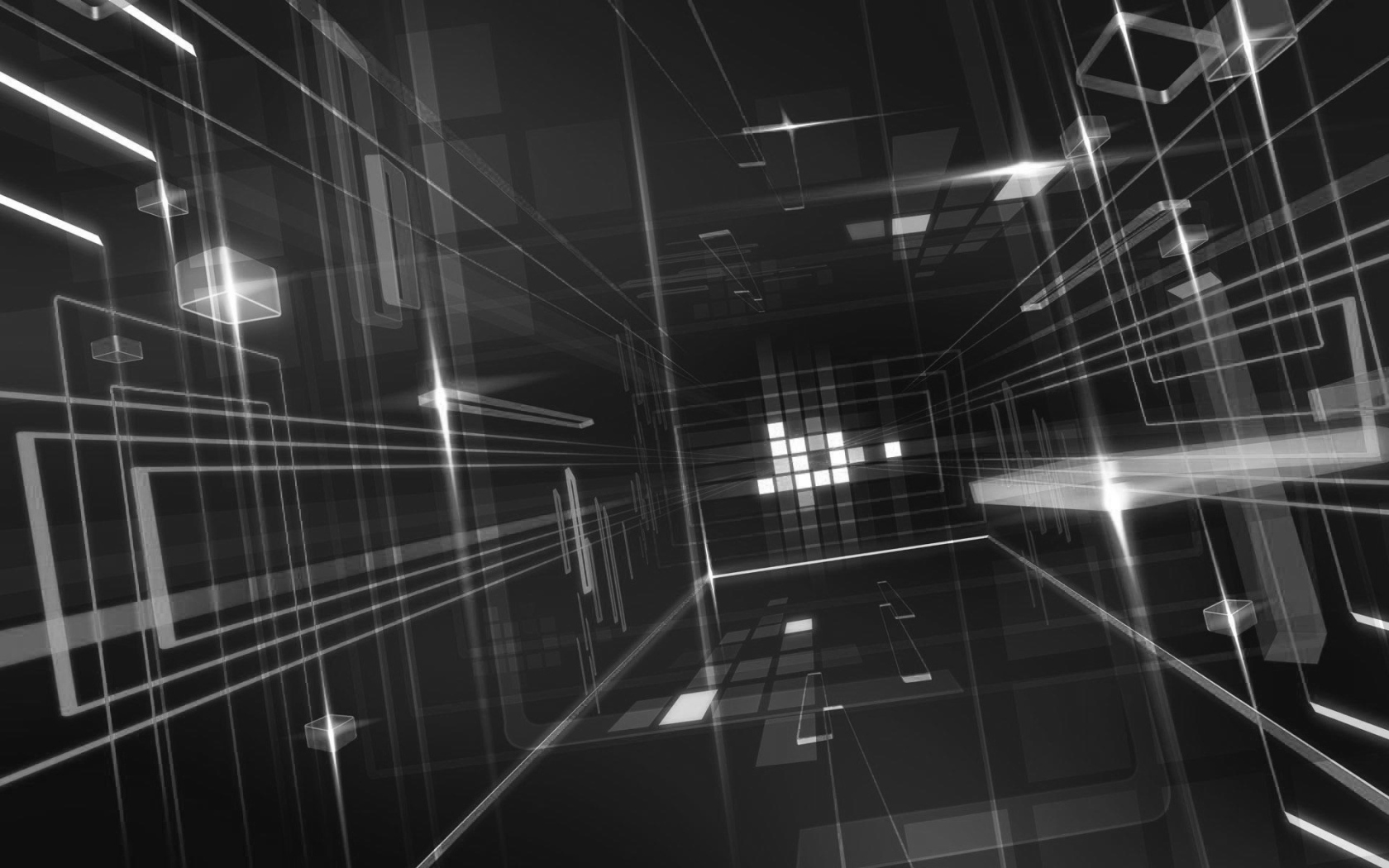 Стекло на черных обоях