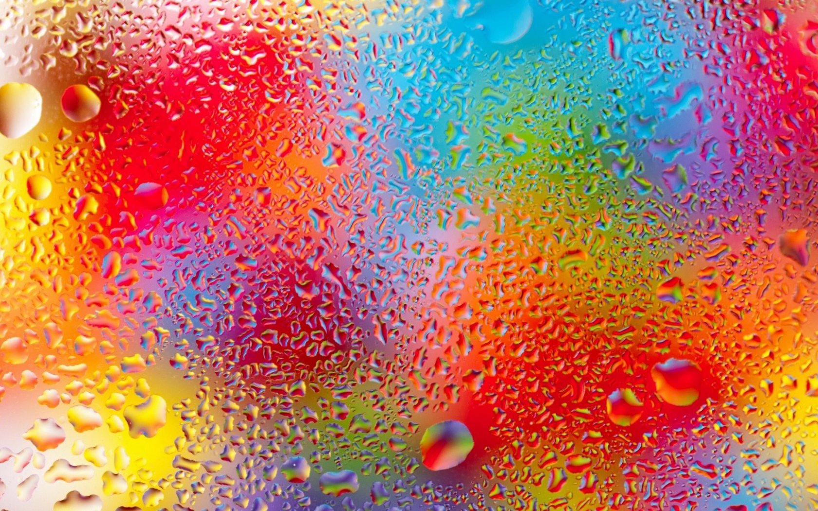 Kапли на радужном стекле