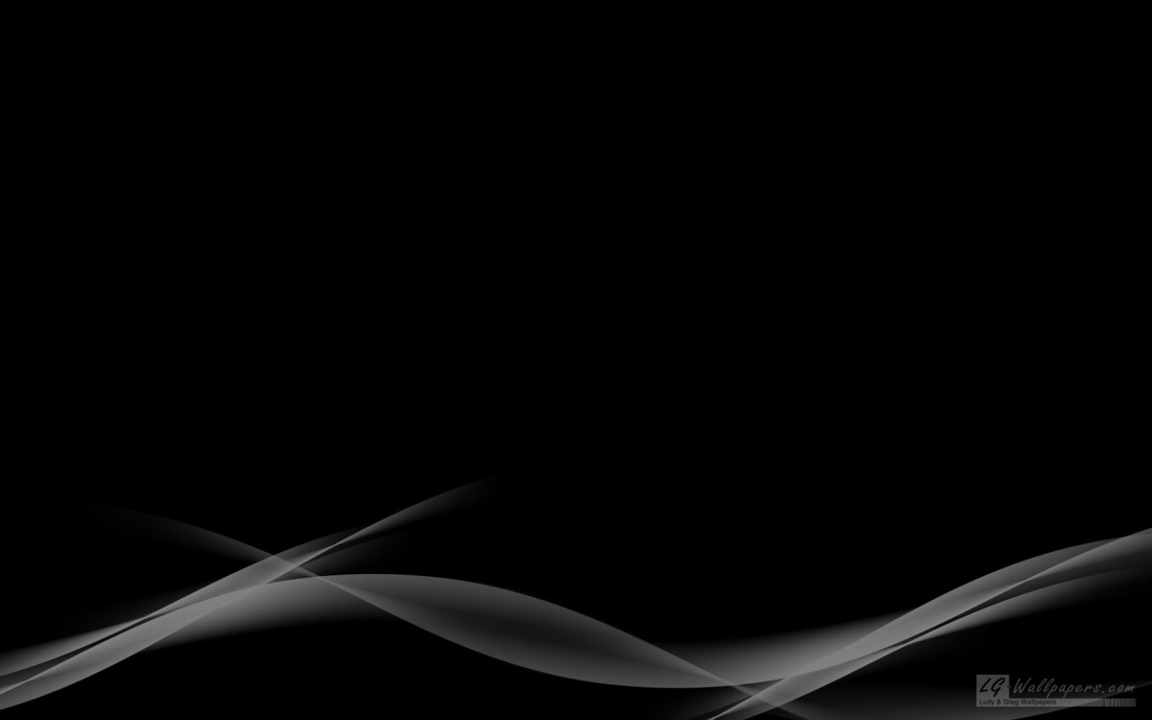 Черные обои и белые волны