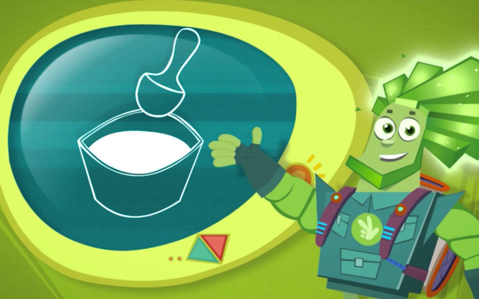 Фиксик показывает на рисунок