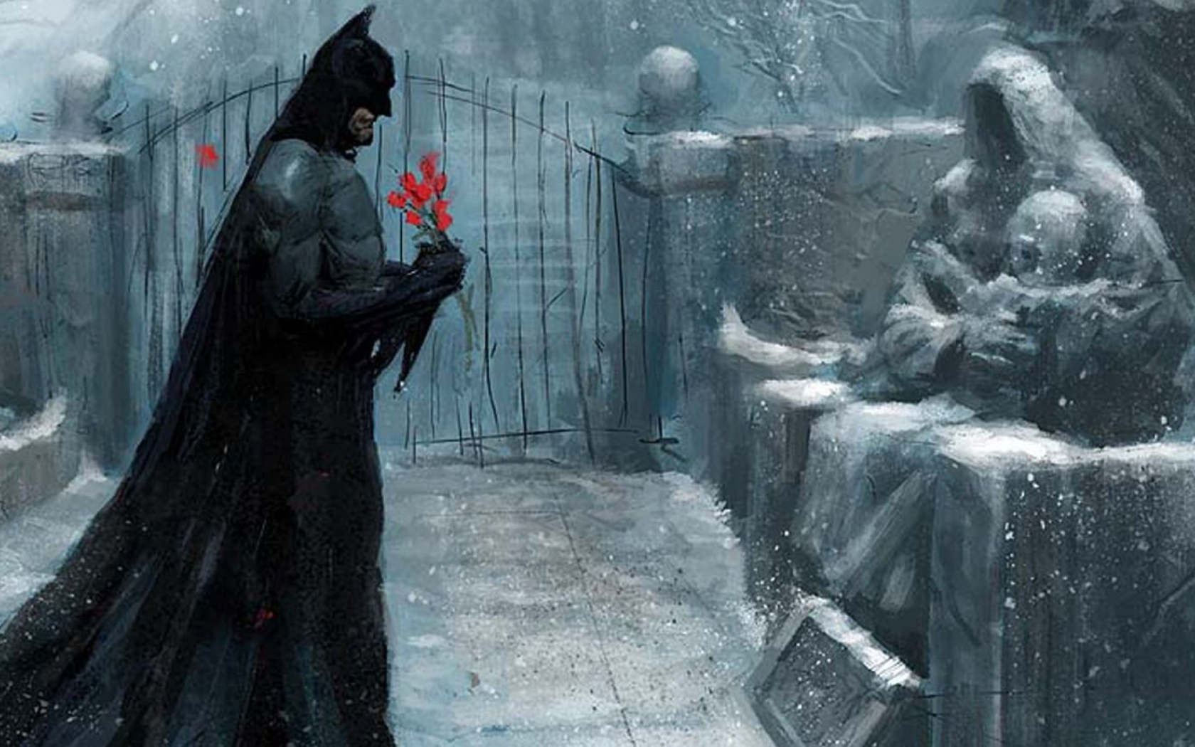 Бэт ман у могилы