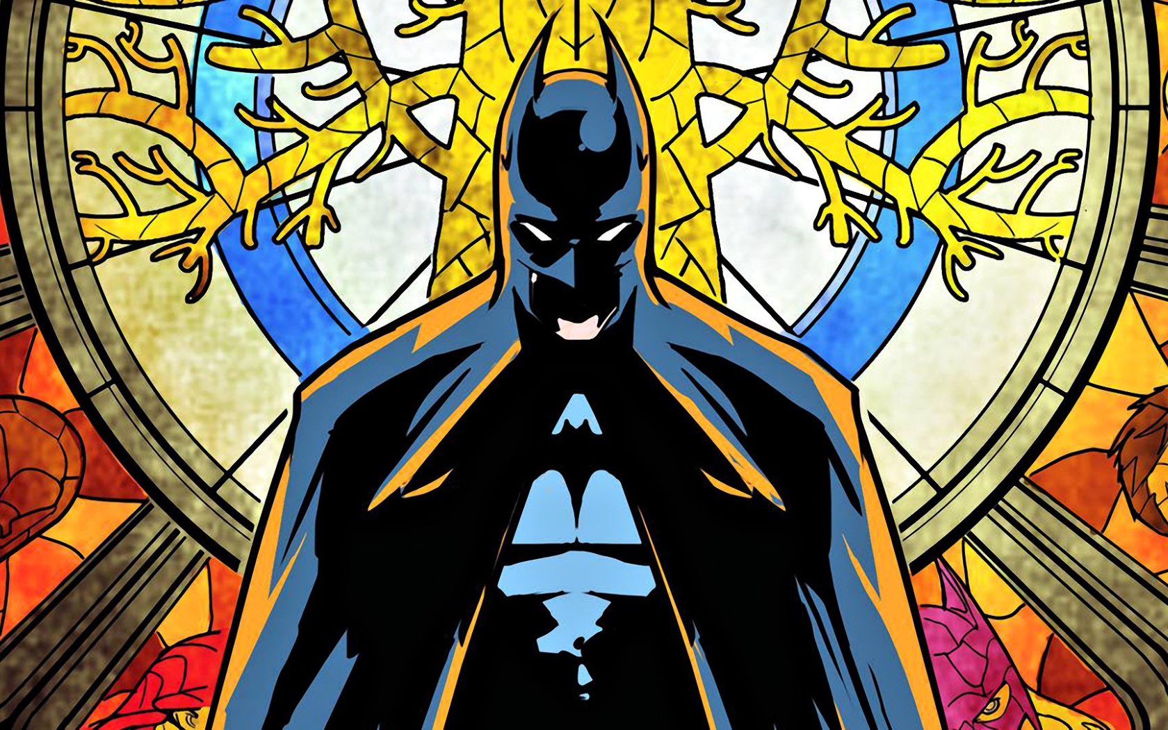 	  Batman the stained glass