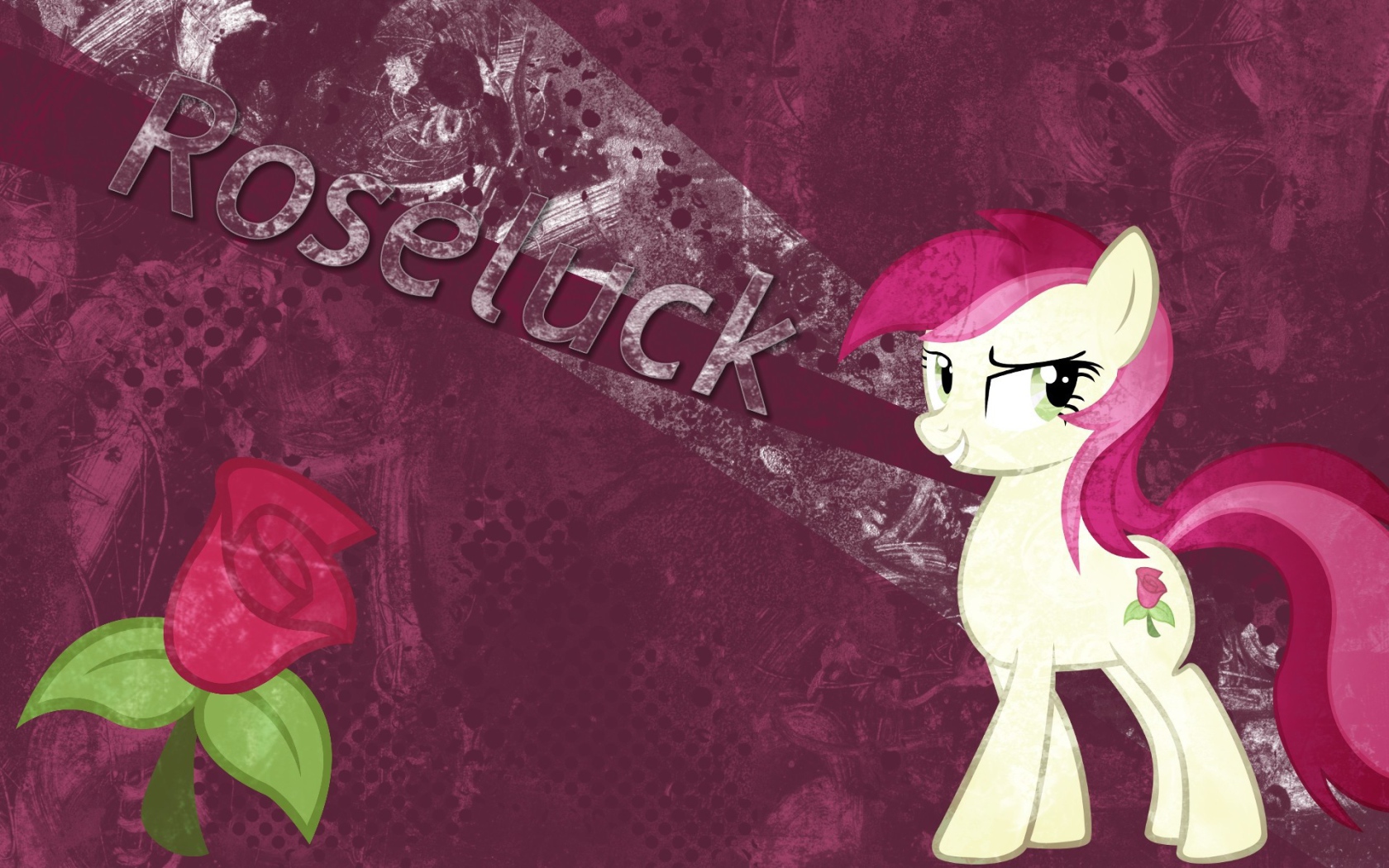 Маленькая пони с розой