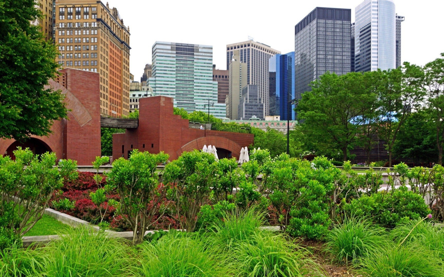 Зеленый уголок в Нью Йорке