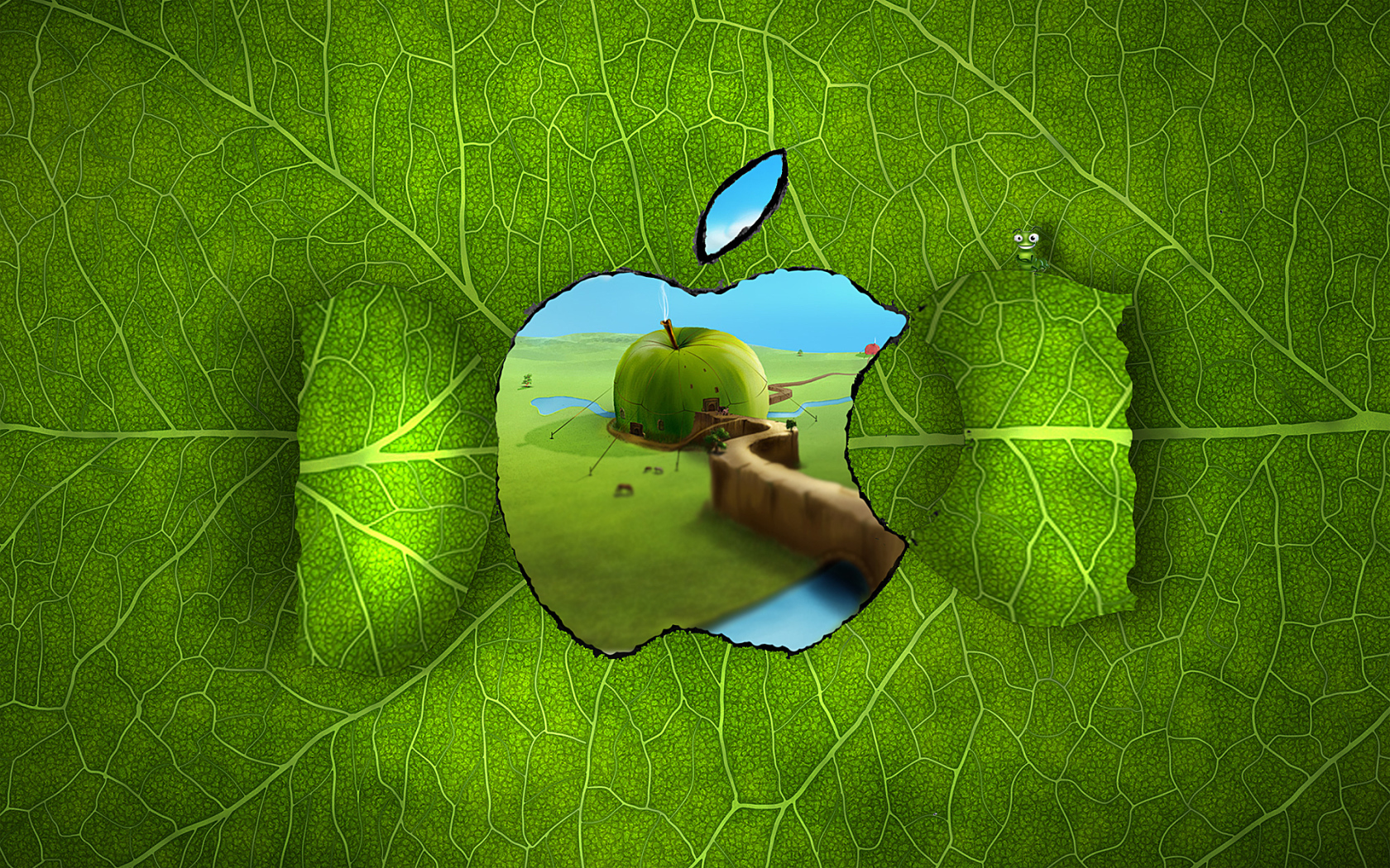 Apple на листке
