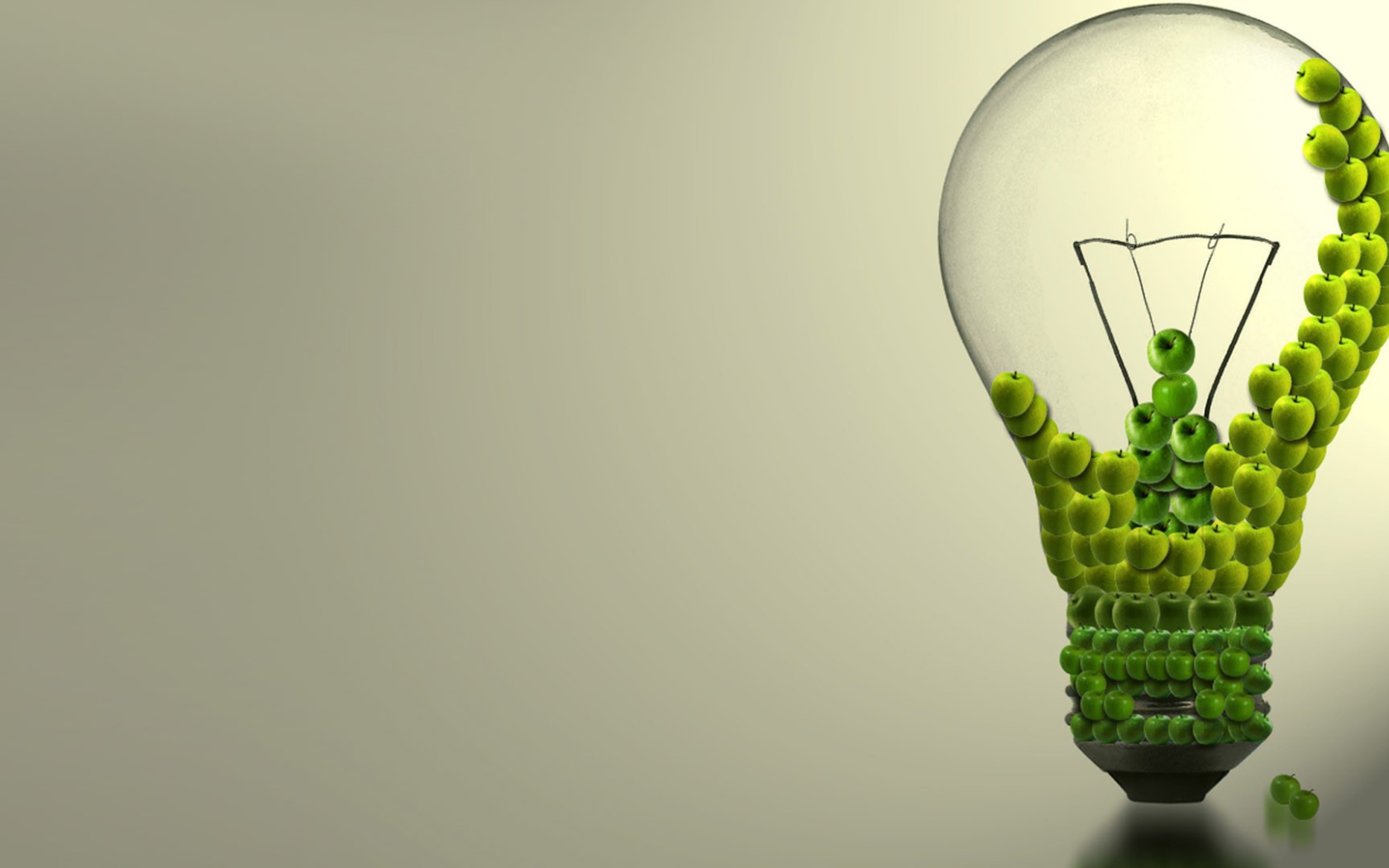 Яблоки в лампе