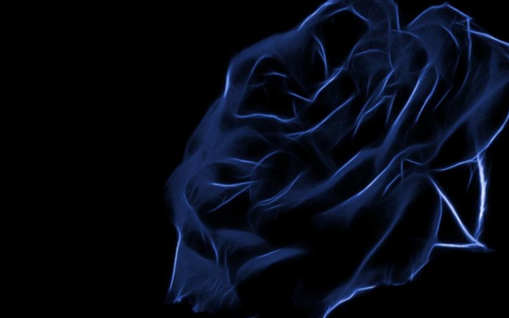 Синяя роза, креативный рисунок