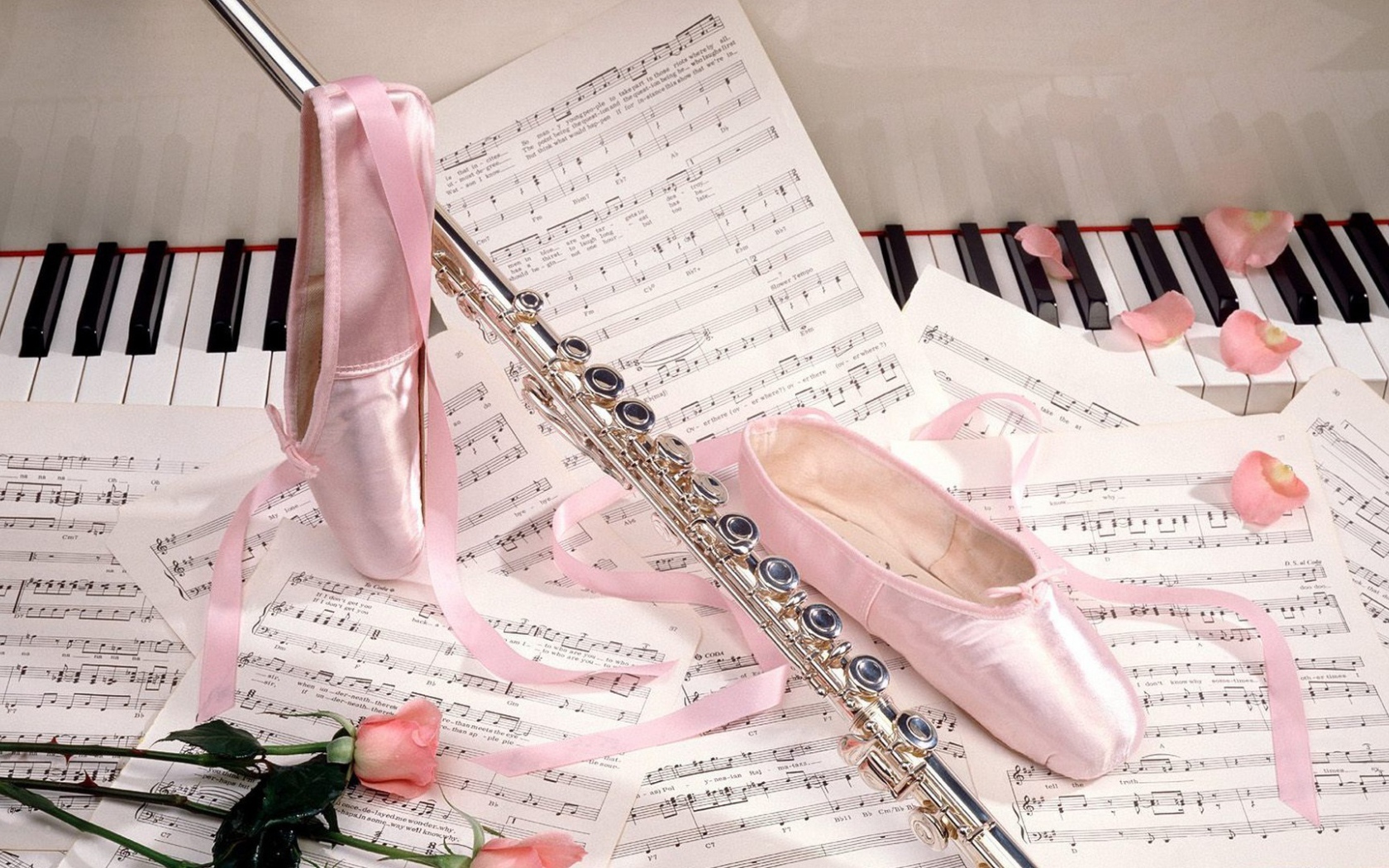 Танцевальные тапочки и ноты