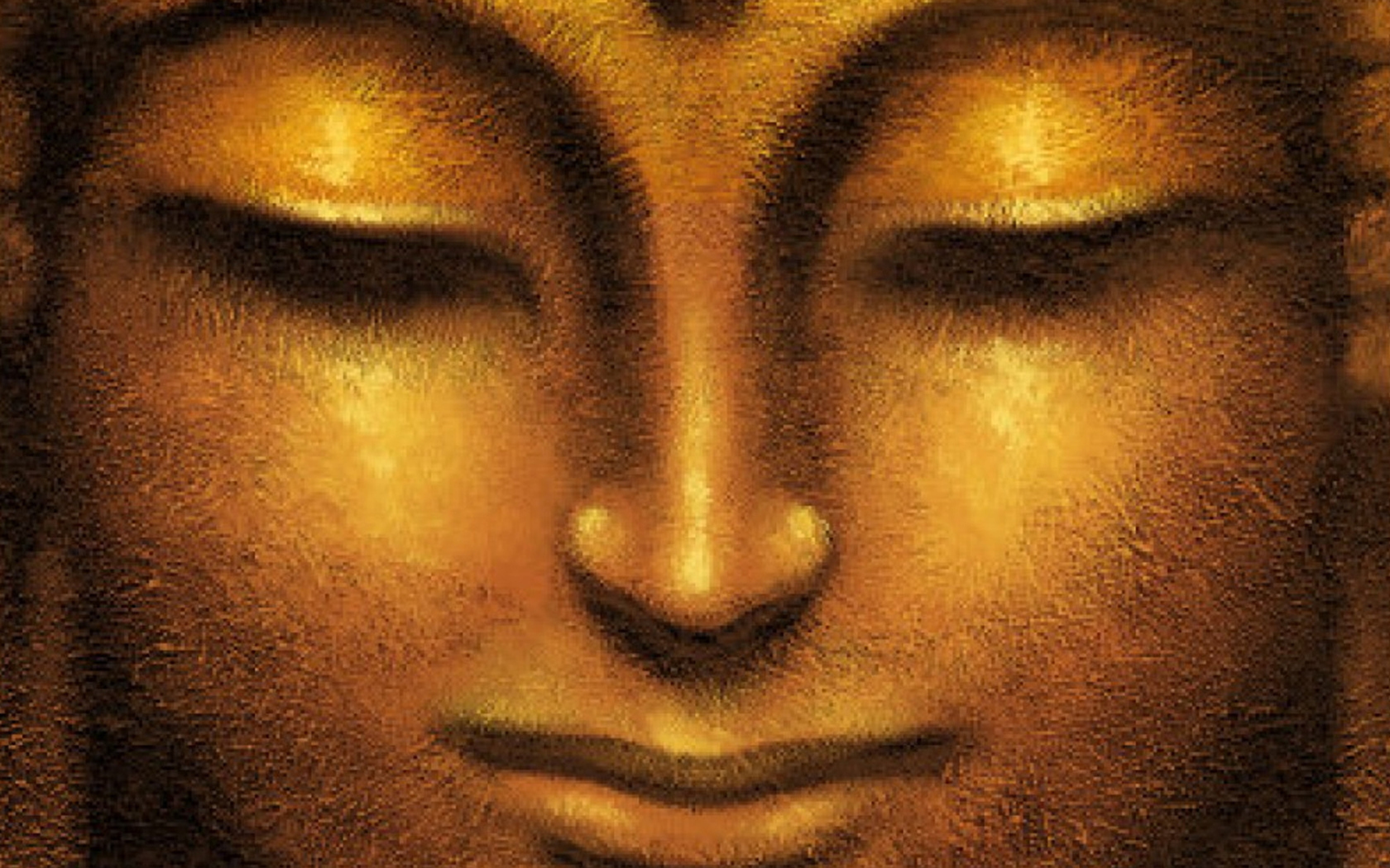 Face of golden Buddha