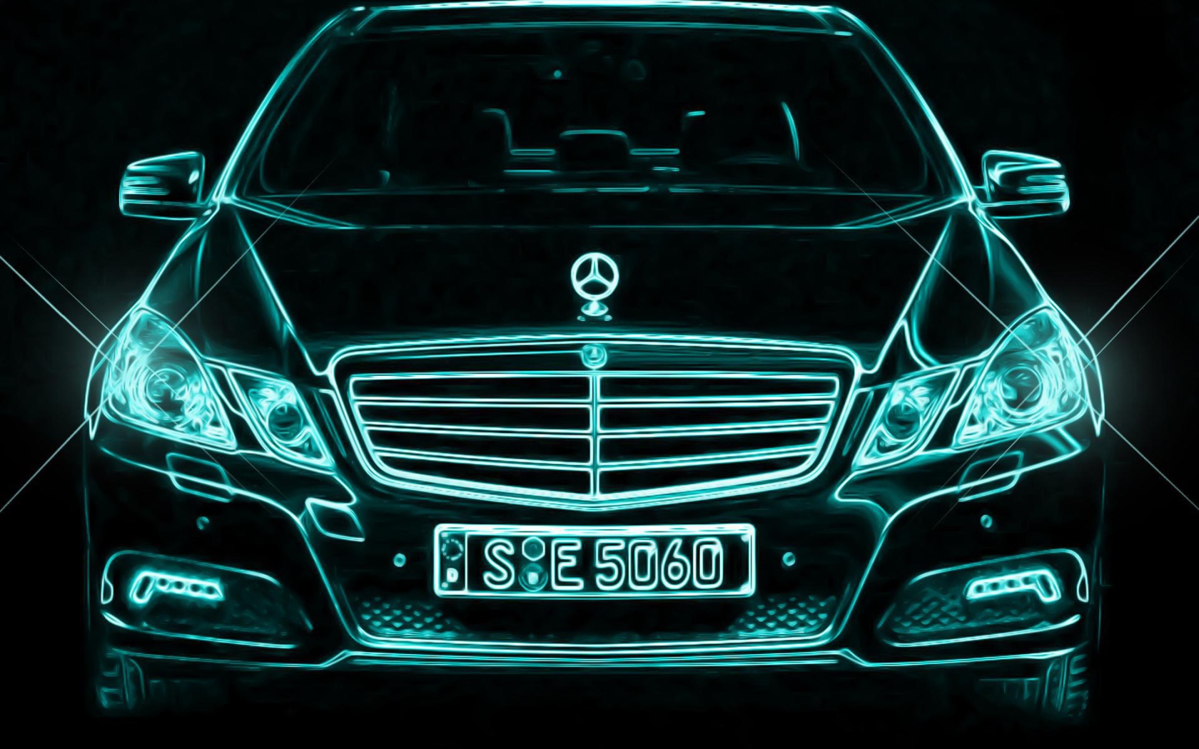 Неоновый Мерседес
