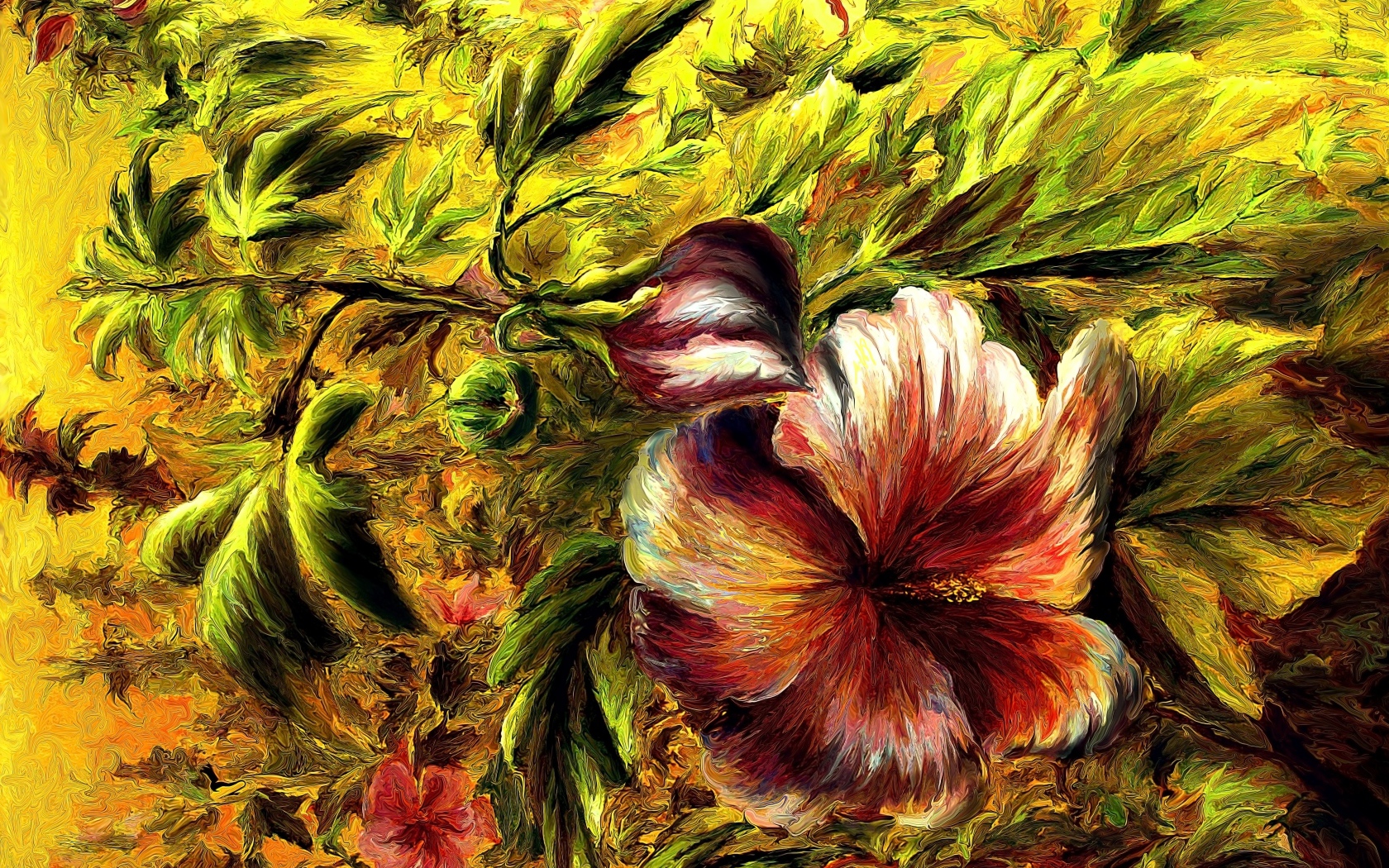 Картина с цветком