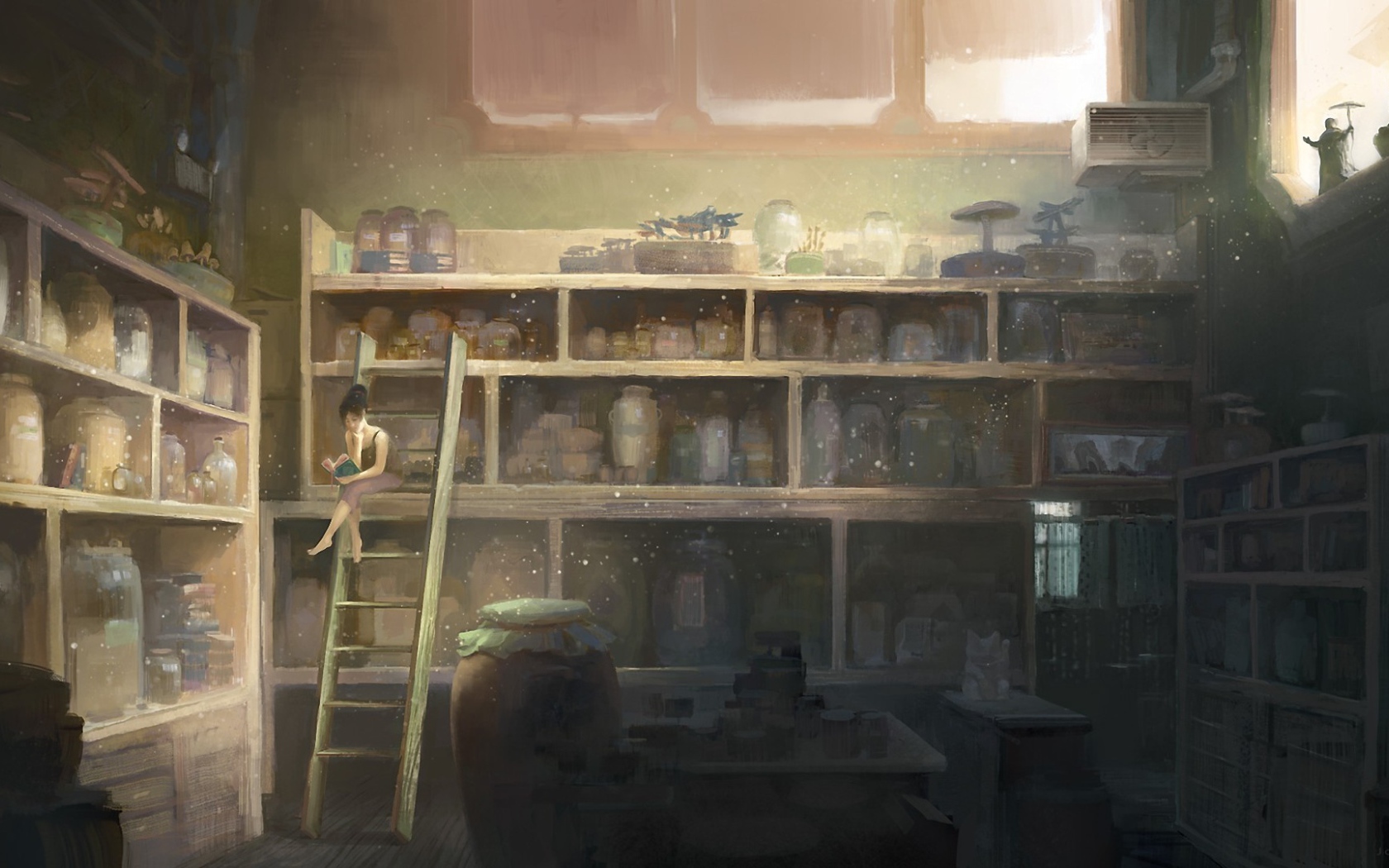 Девушка читает книгу