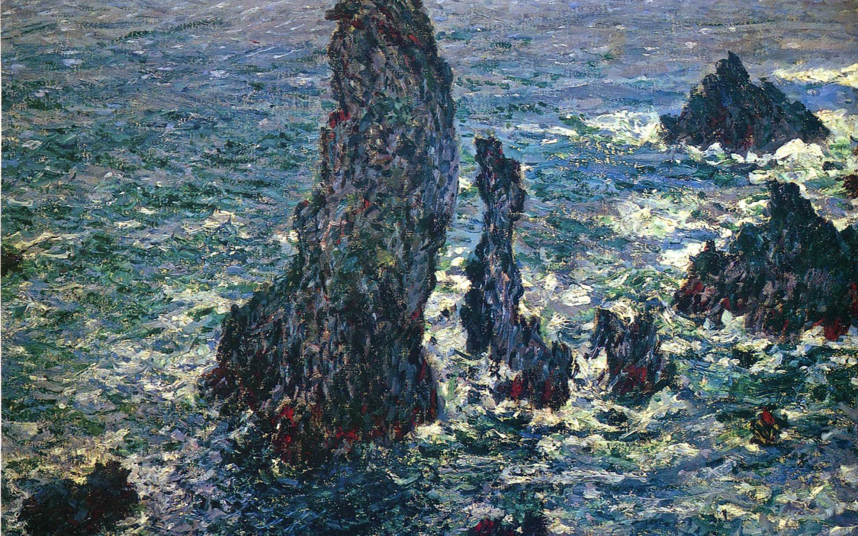 Картина Клода Моне - Скалы