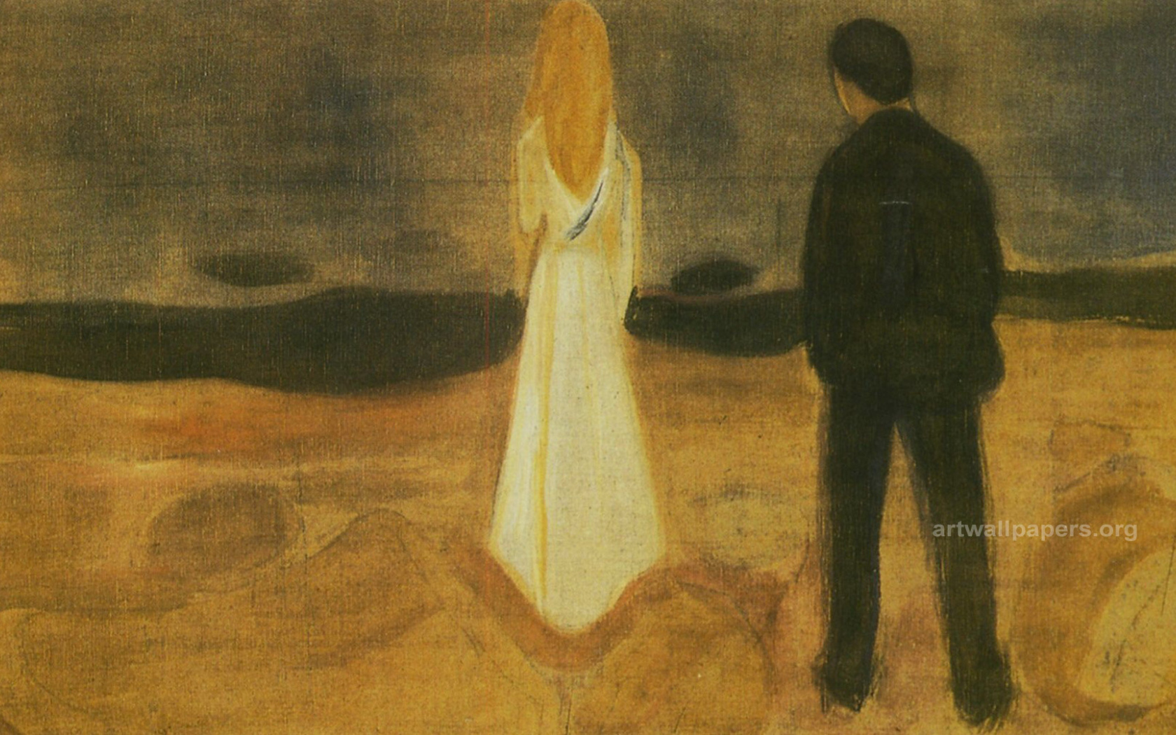 Картина Эдварда Мунка - Темный закат