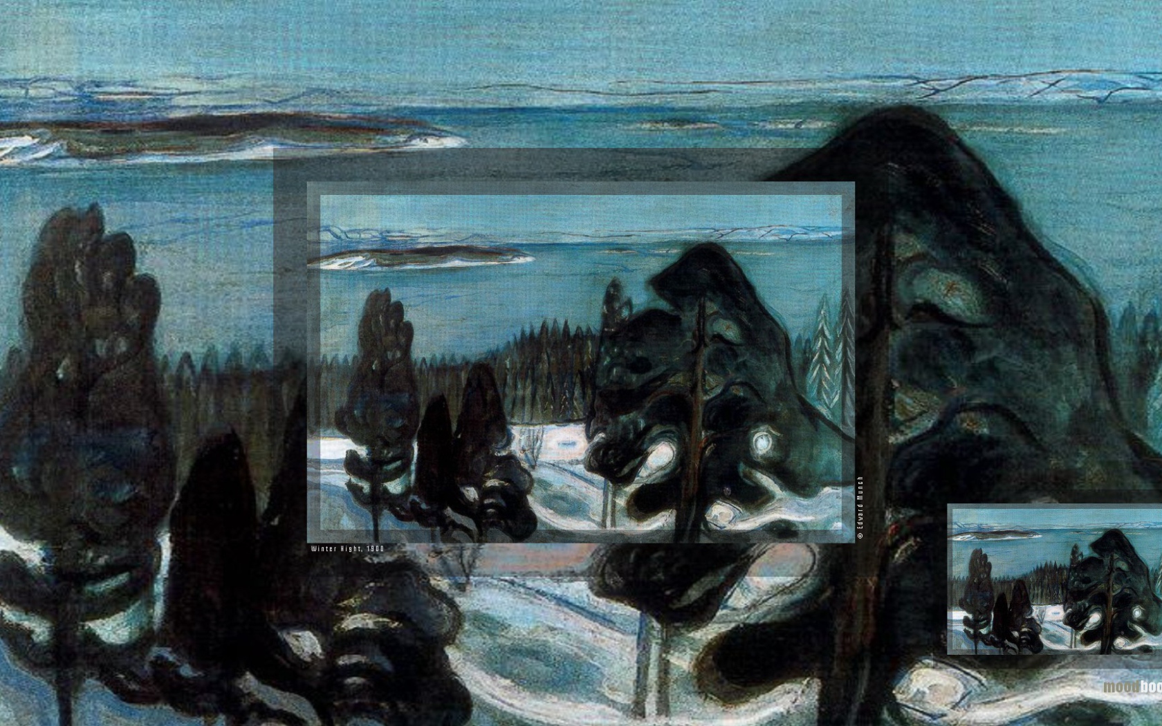Картина Эдварда Мунка - Символическое зимняя ночь