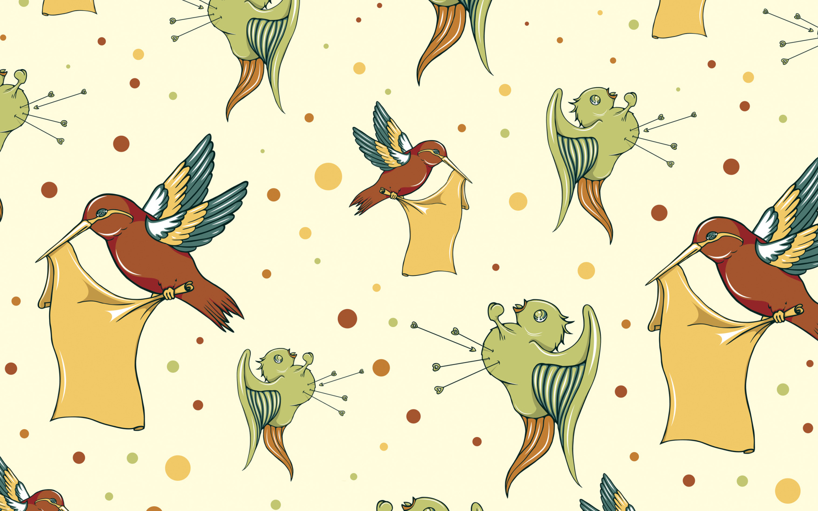 Рисованные птицы