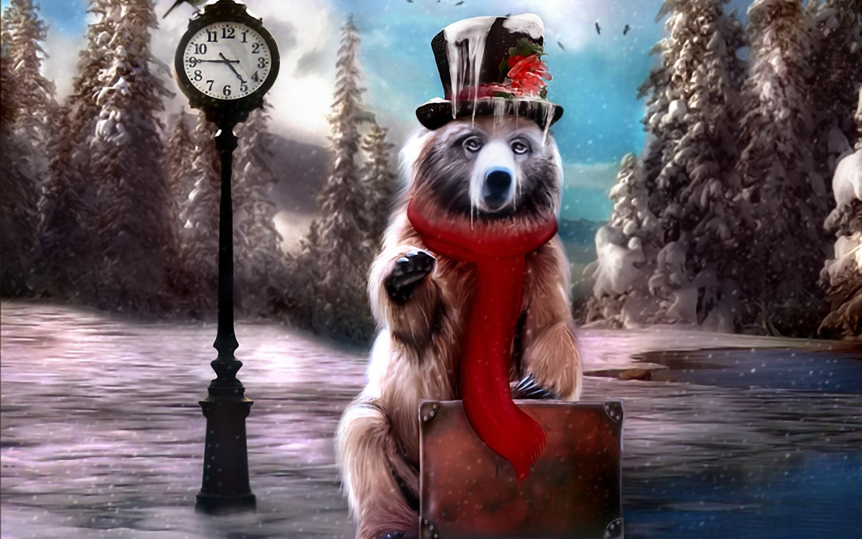 Медведь с чемоданом