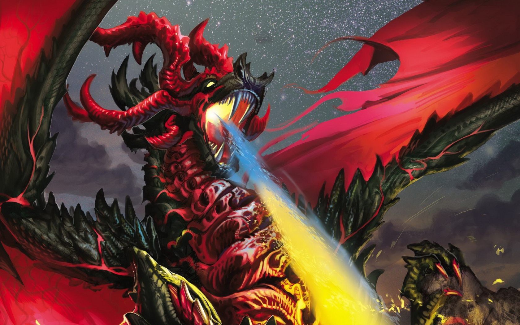 Дракон изрыгает пламя