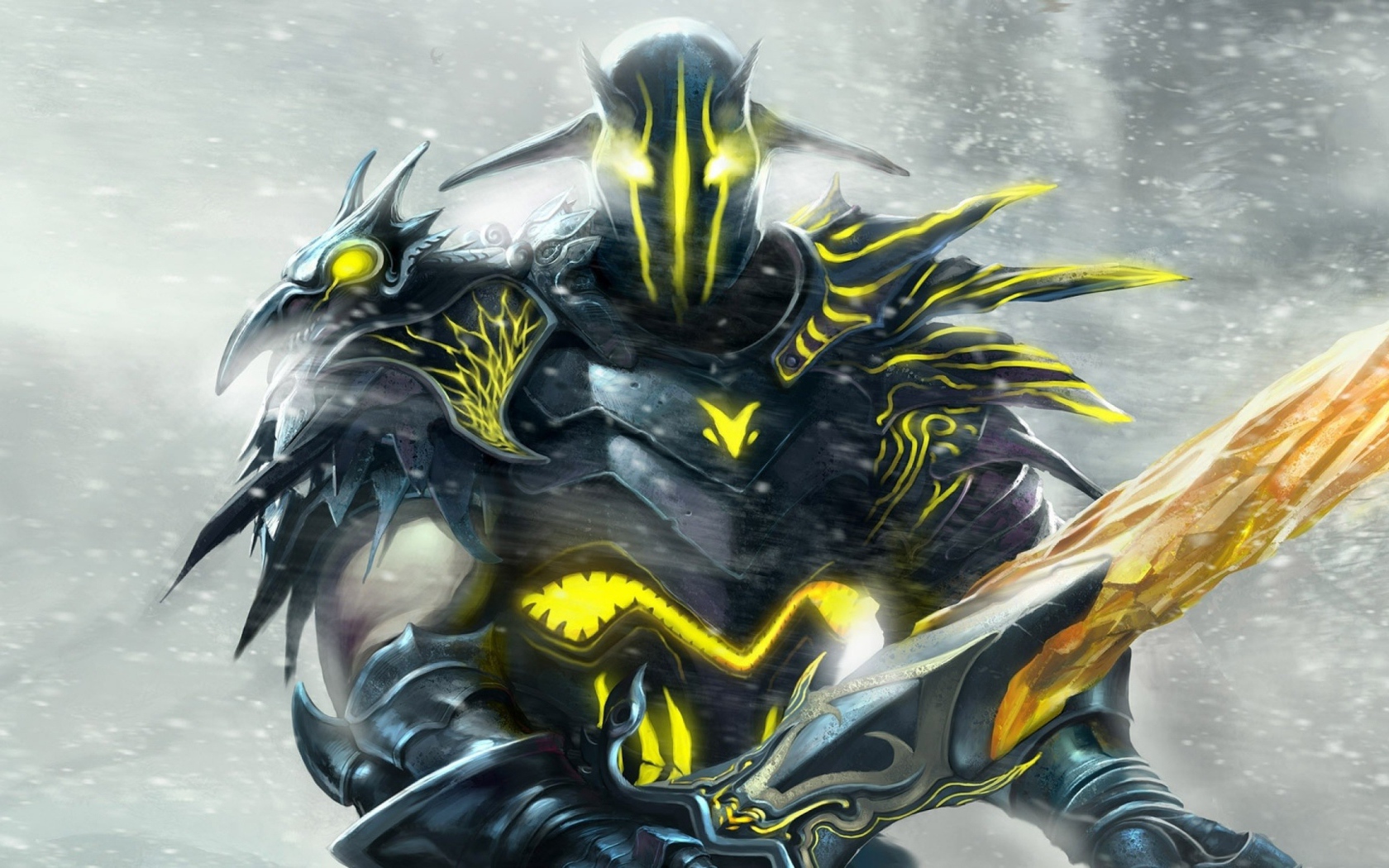 Огненный воин с мечом