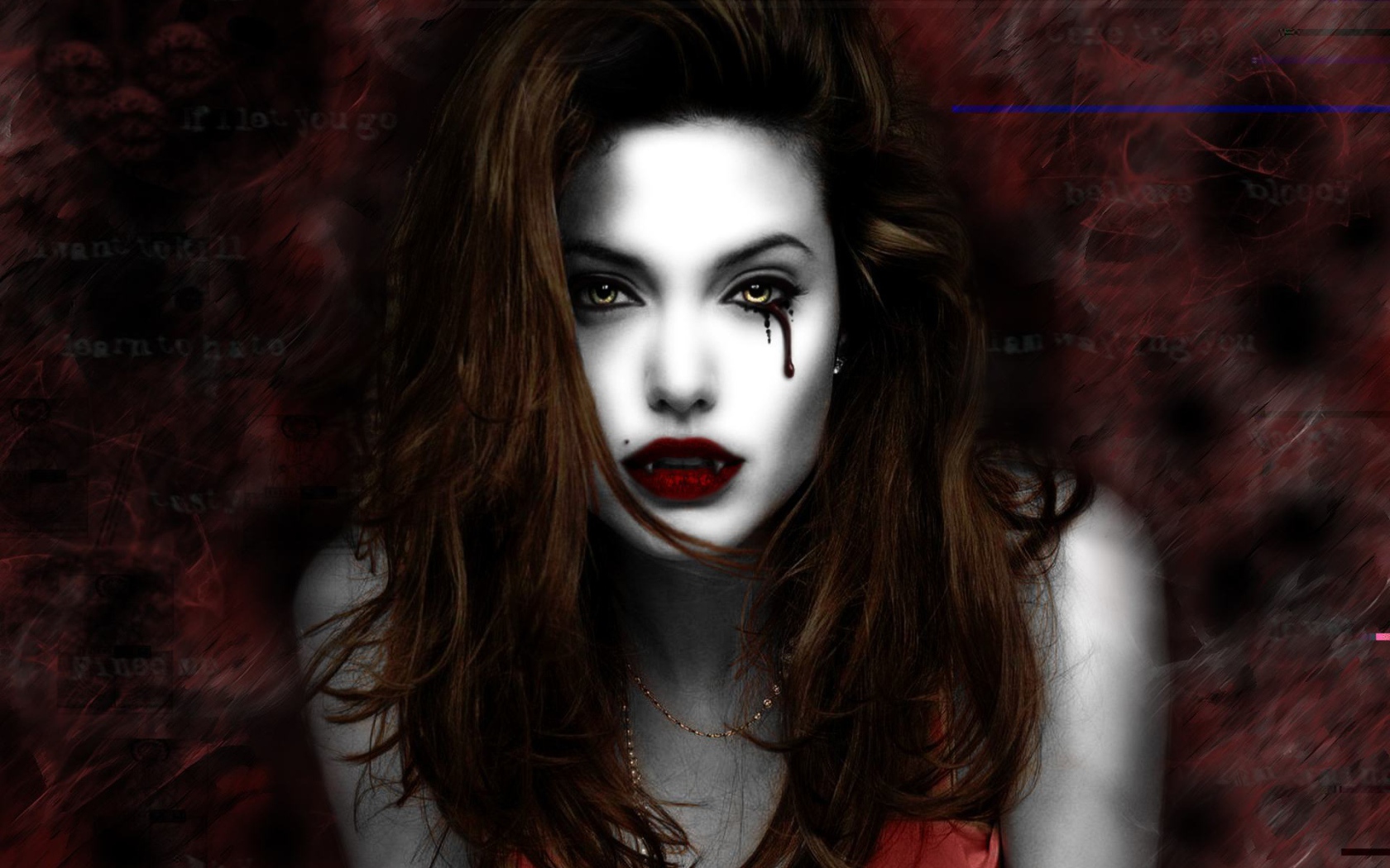 Прическа у девушки вампира