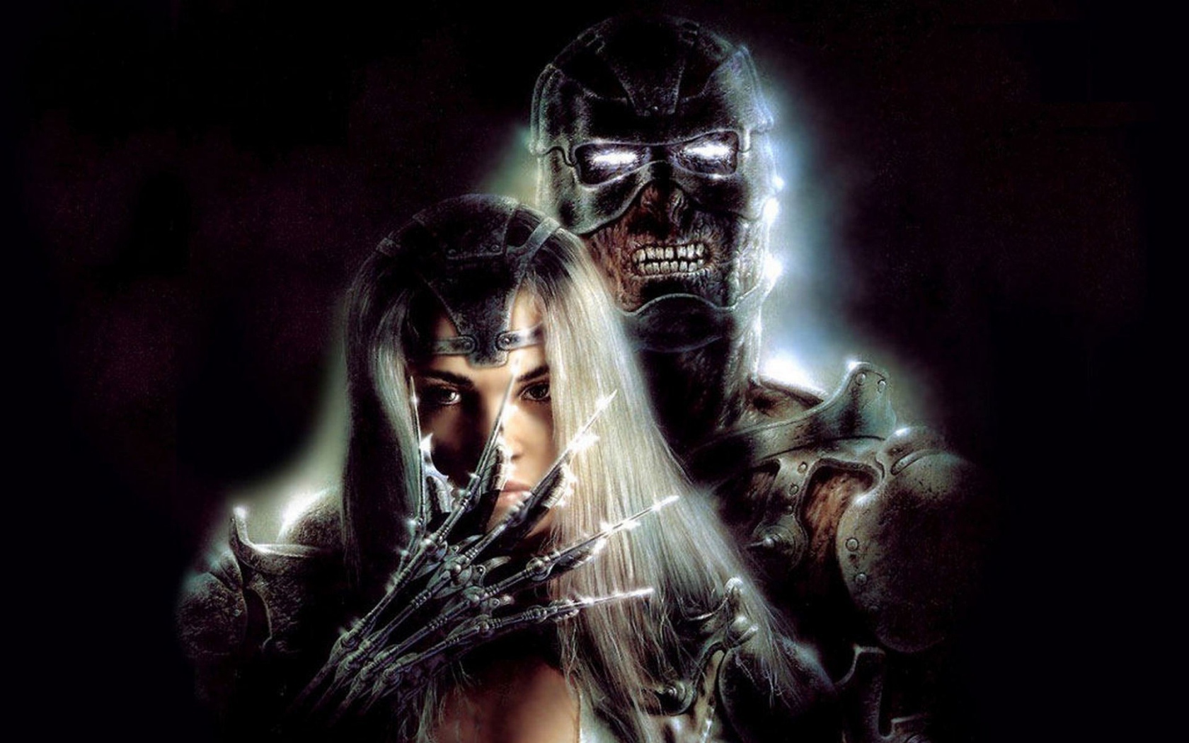 Девушка в объятьях монстра