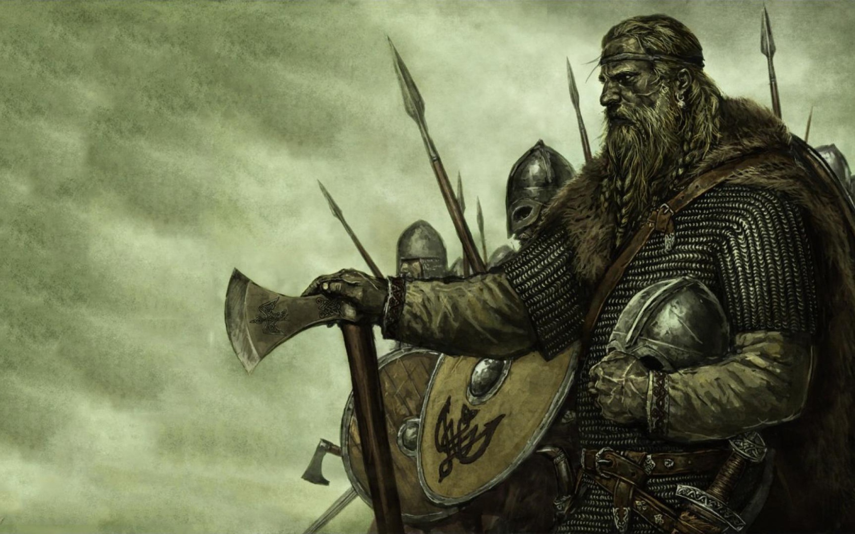 Воины отряда викингов