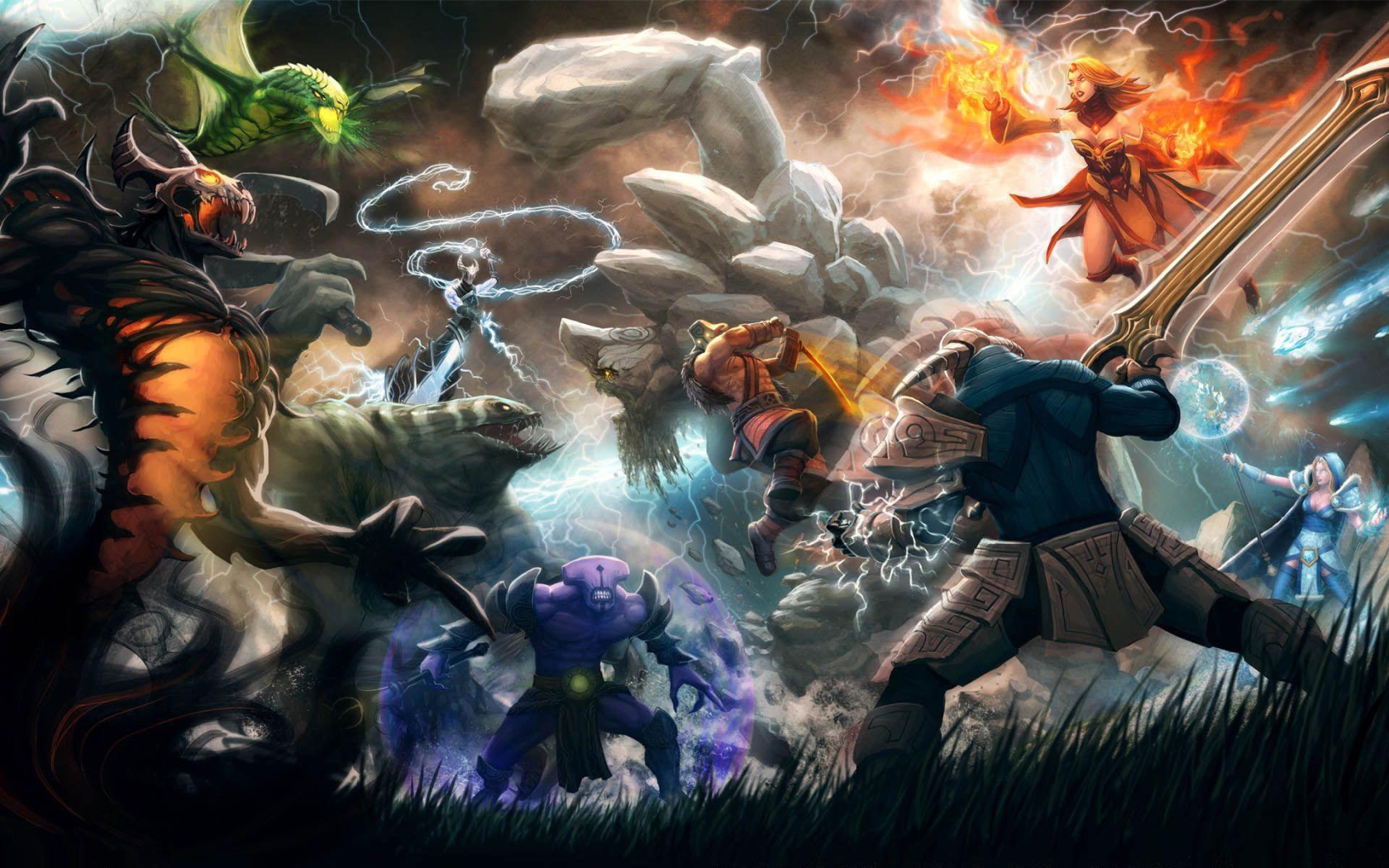 Сражение в Dota 2